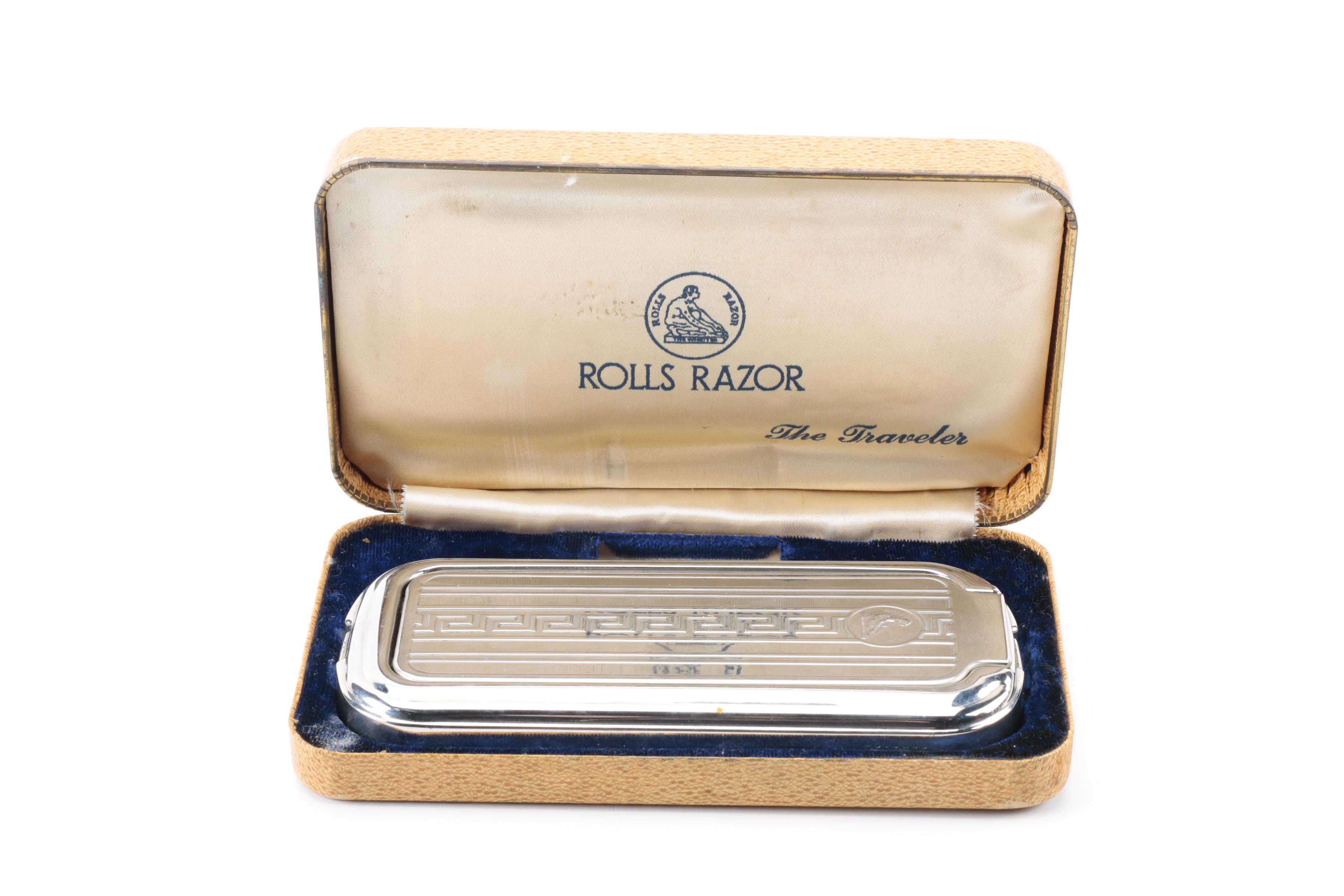 Vintage "The Traveler" Rolls Razor and Blades
