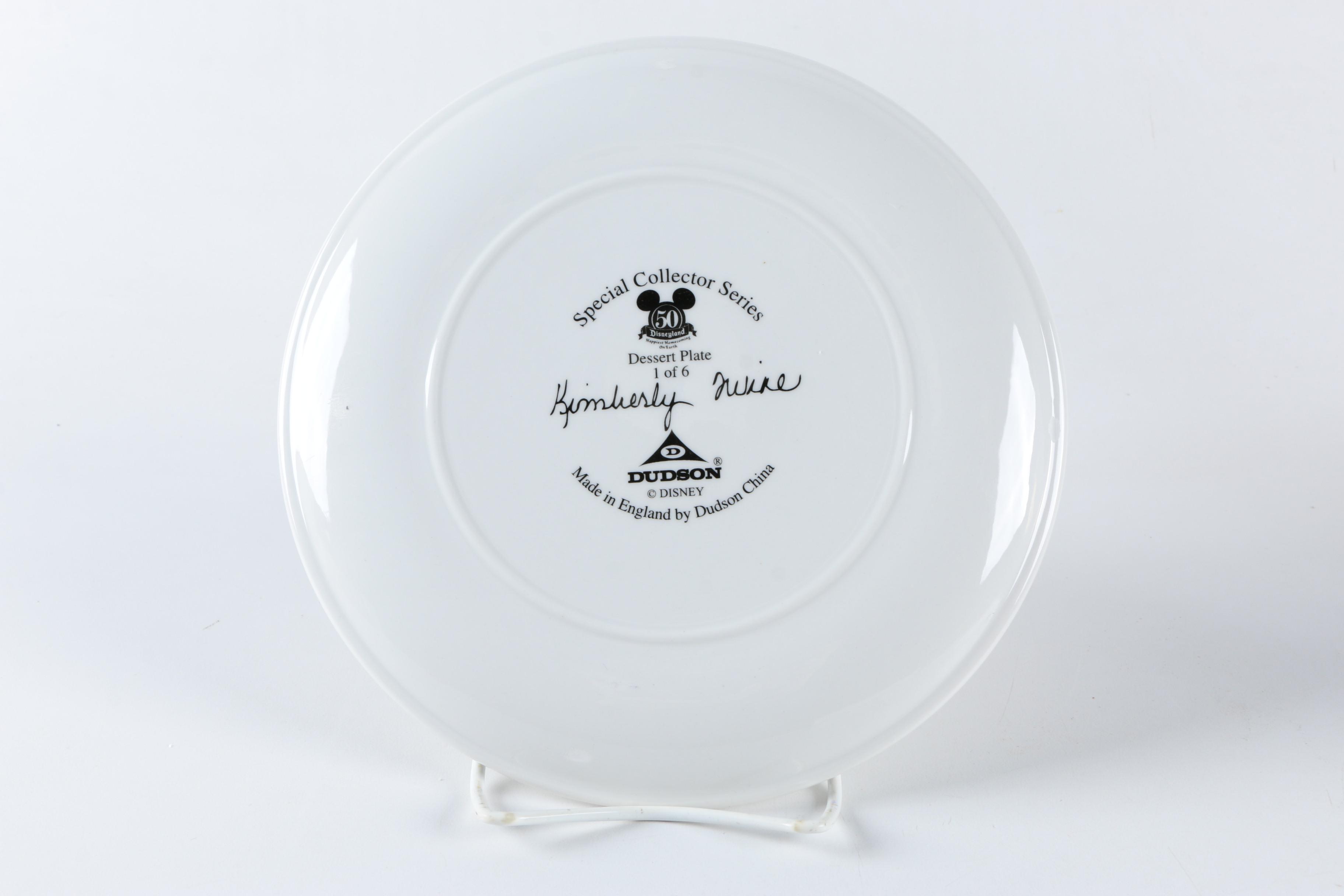 Disneyland 50th Anniversary Commemorative Dessert Plate