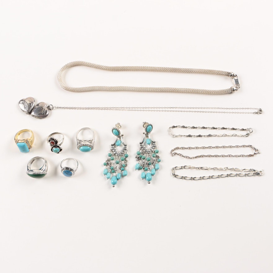 Sterling Silver Jewelry Assortment Including Carolyn Pollack