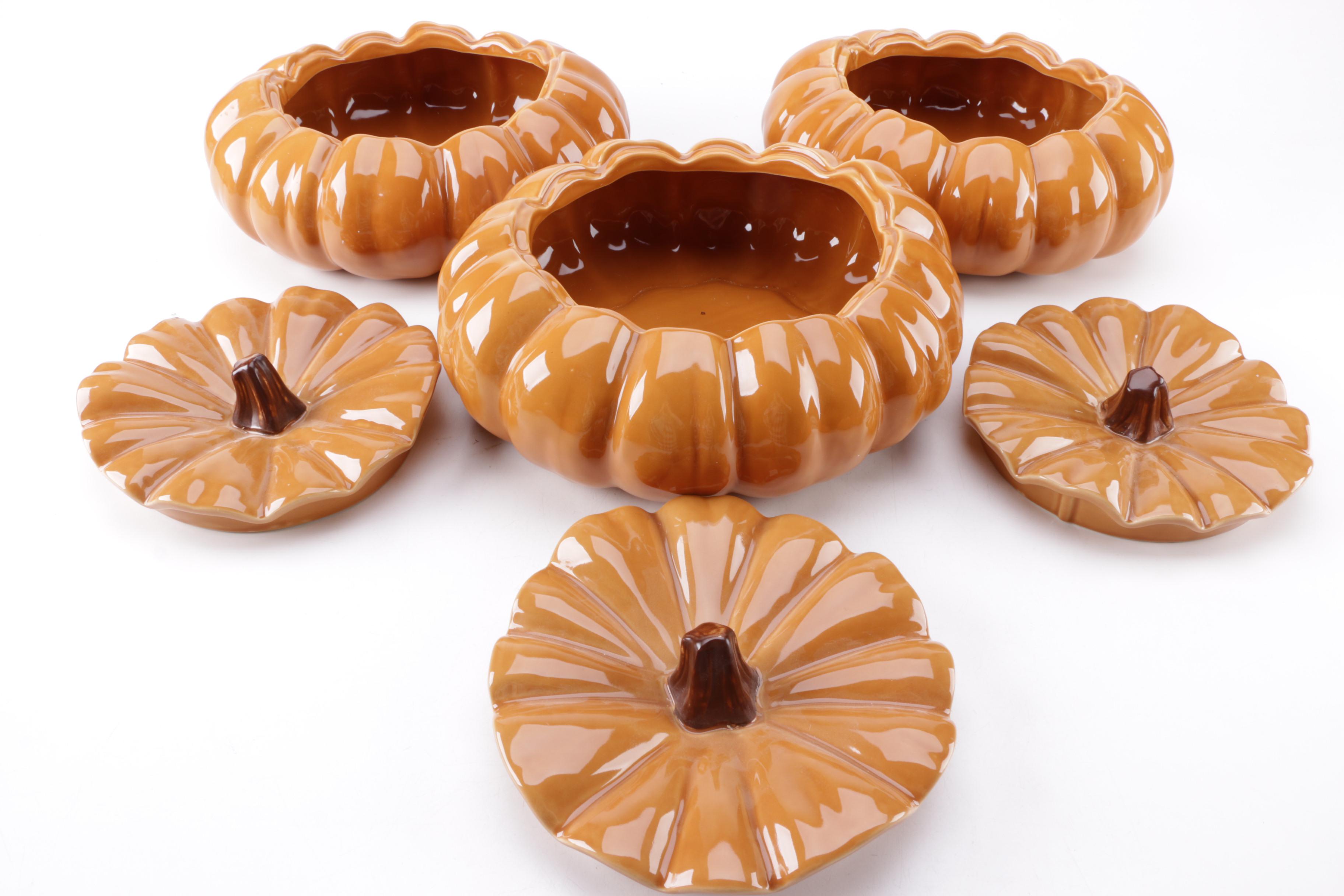 Pottery Barn Ceramic Pumpkin Assortment