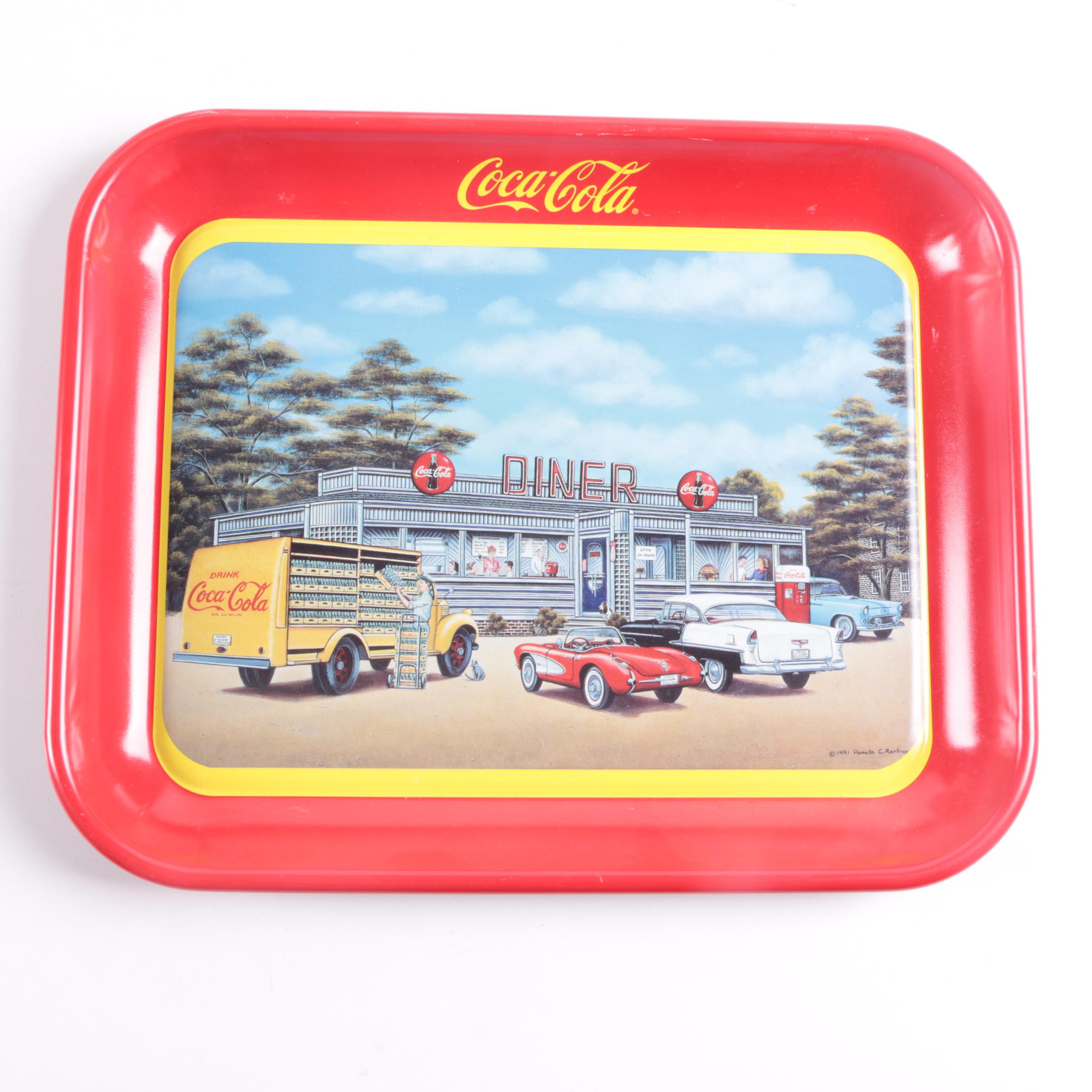 Coca-Cola Cookie Jar and Trays