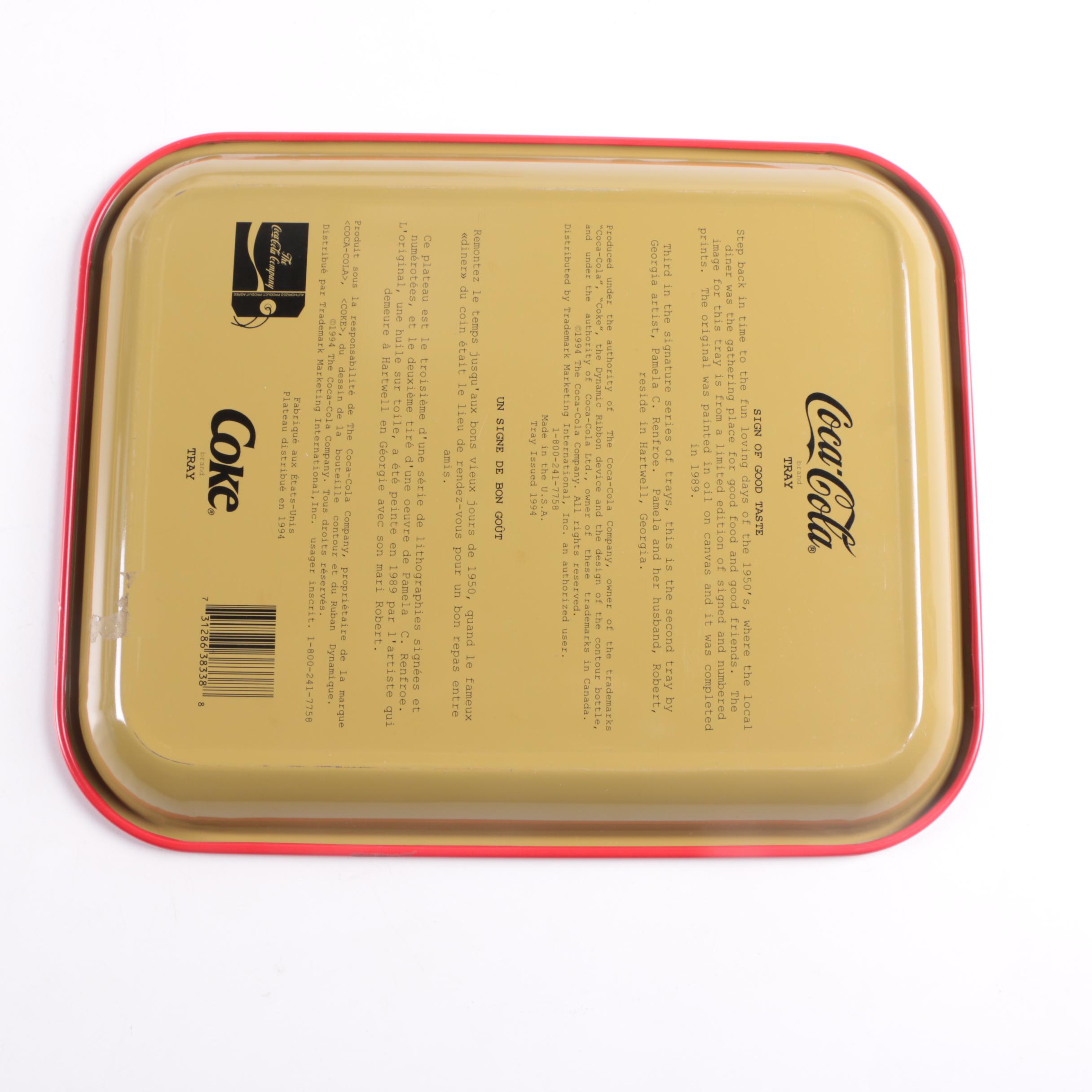 Coca-Cola Cookie Jar and Trays