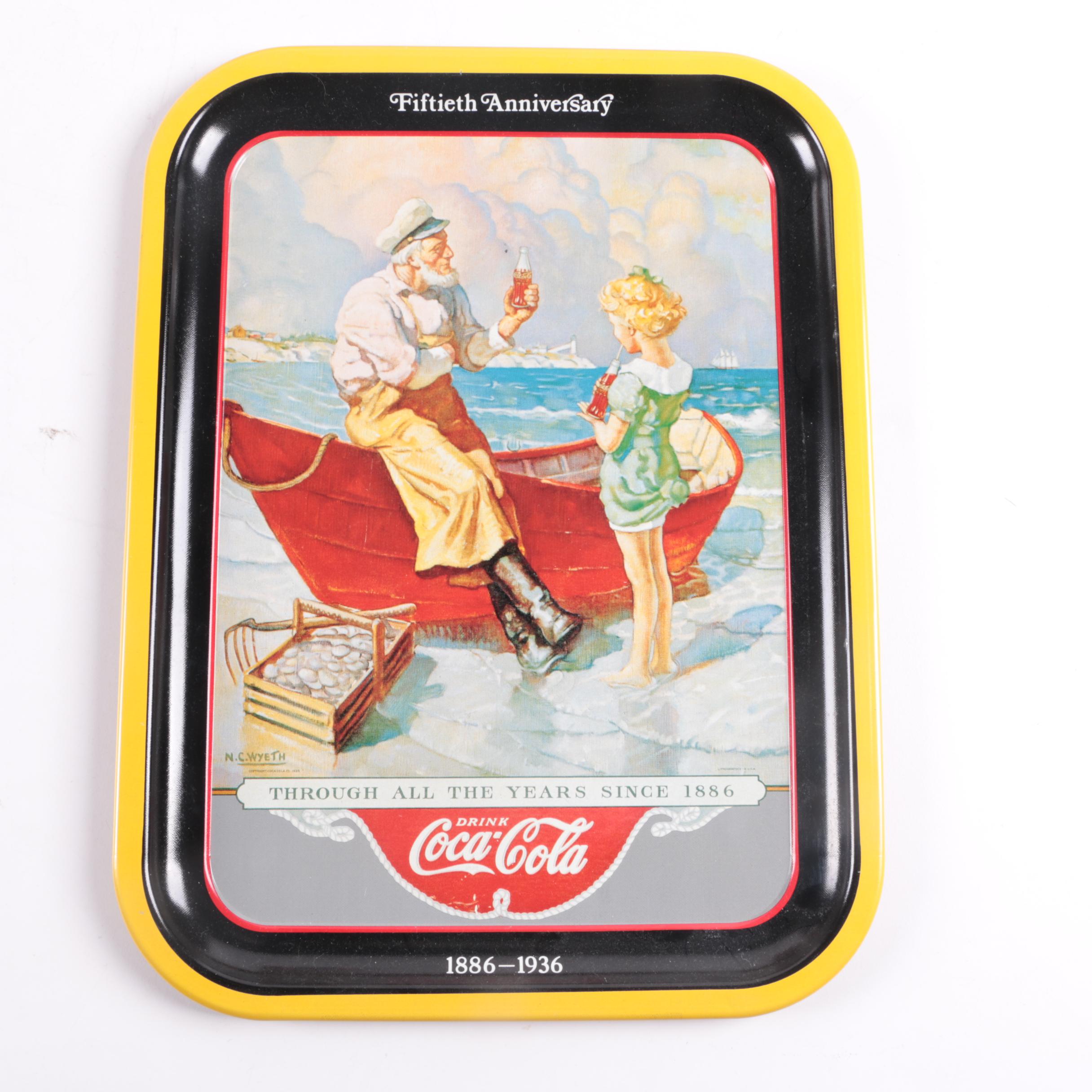 Coca-Cola Cookie Jar and Trays