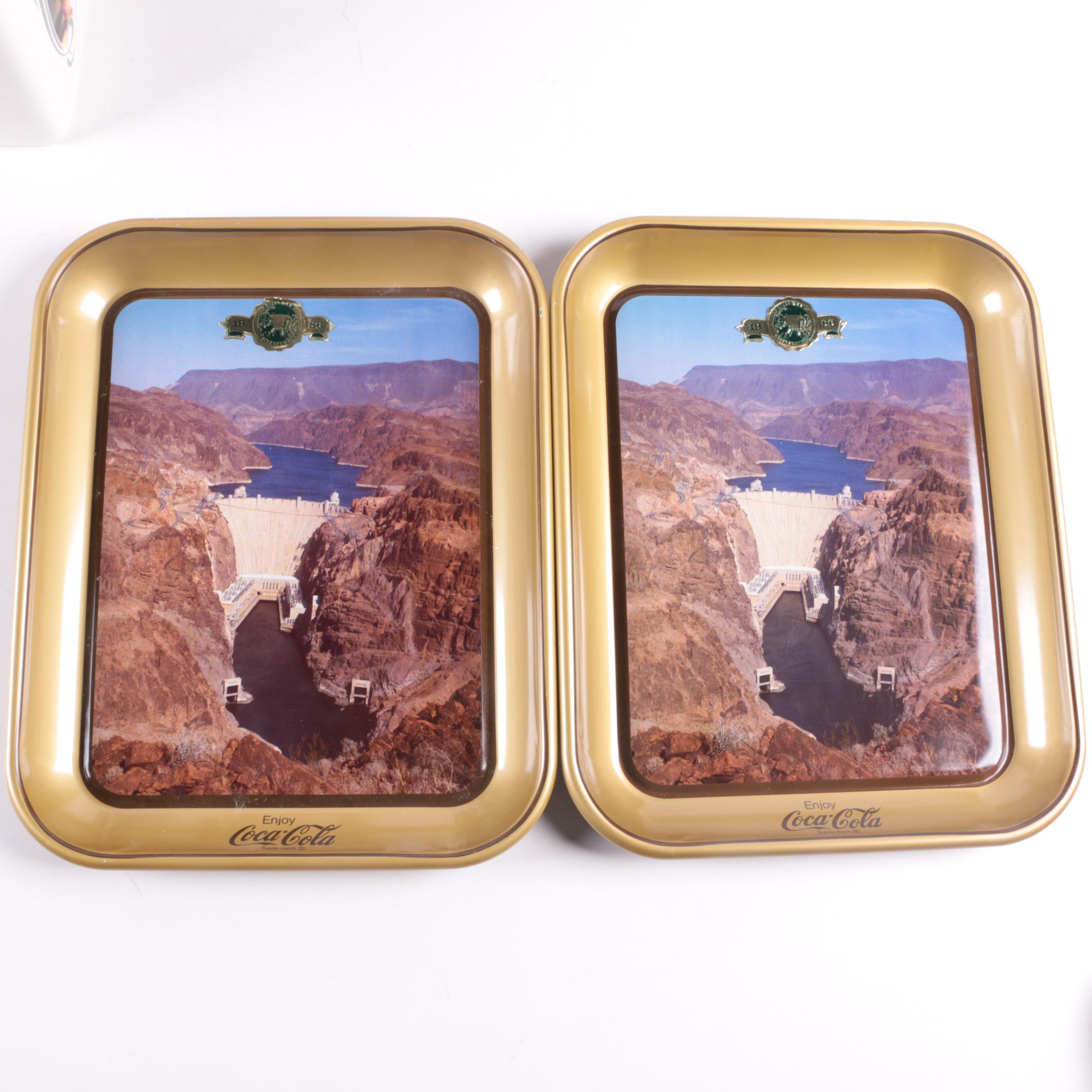 Coca-Cola Cookie Jar and Trays