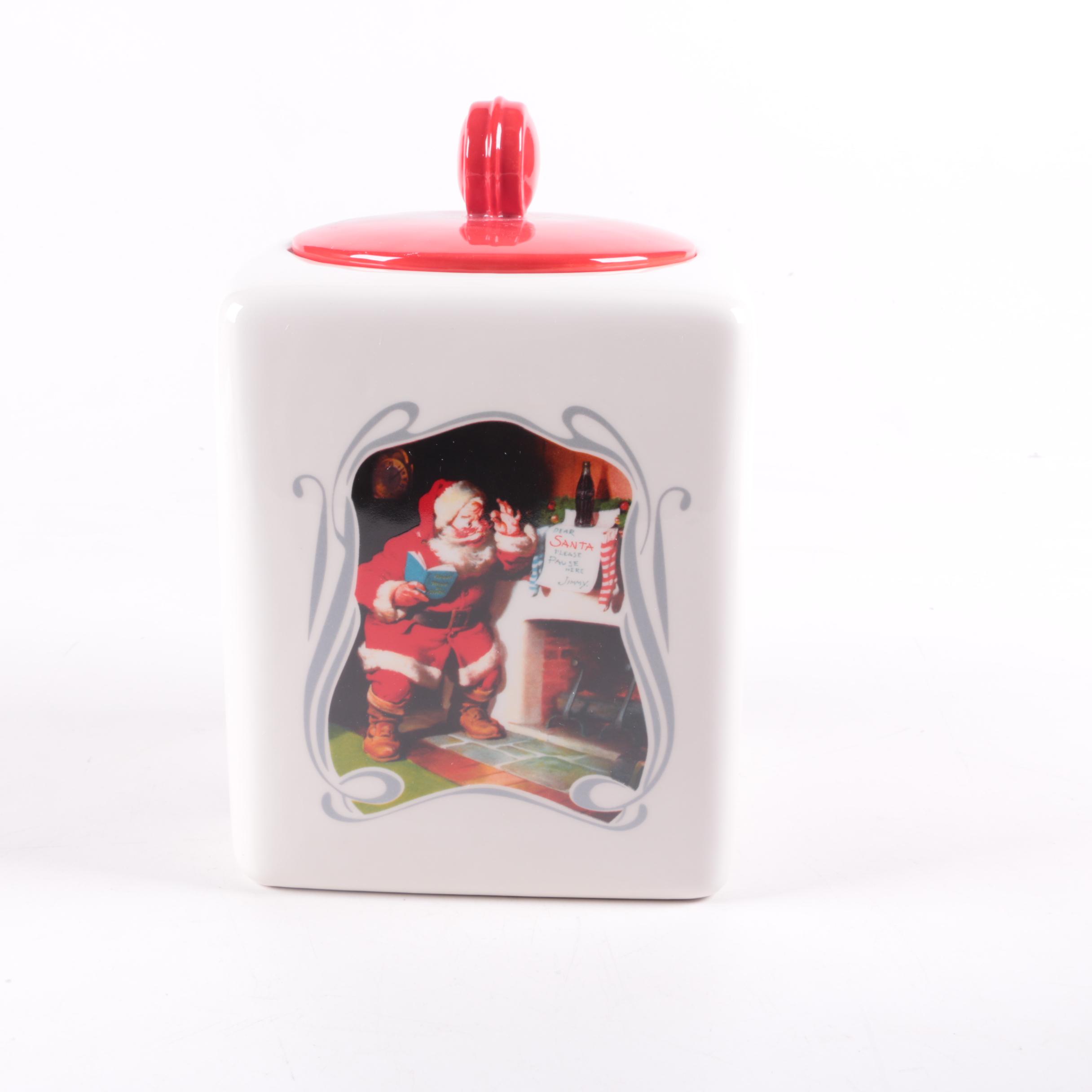Coca-Cola Cookie Jar and Trays