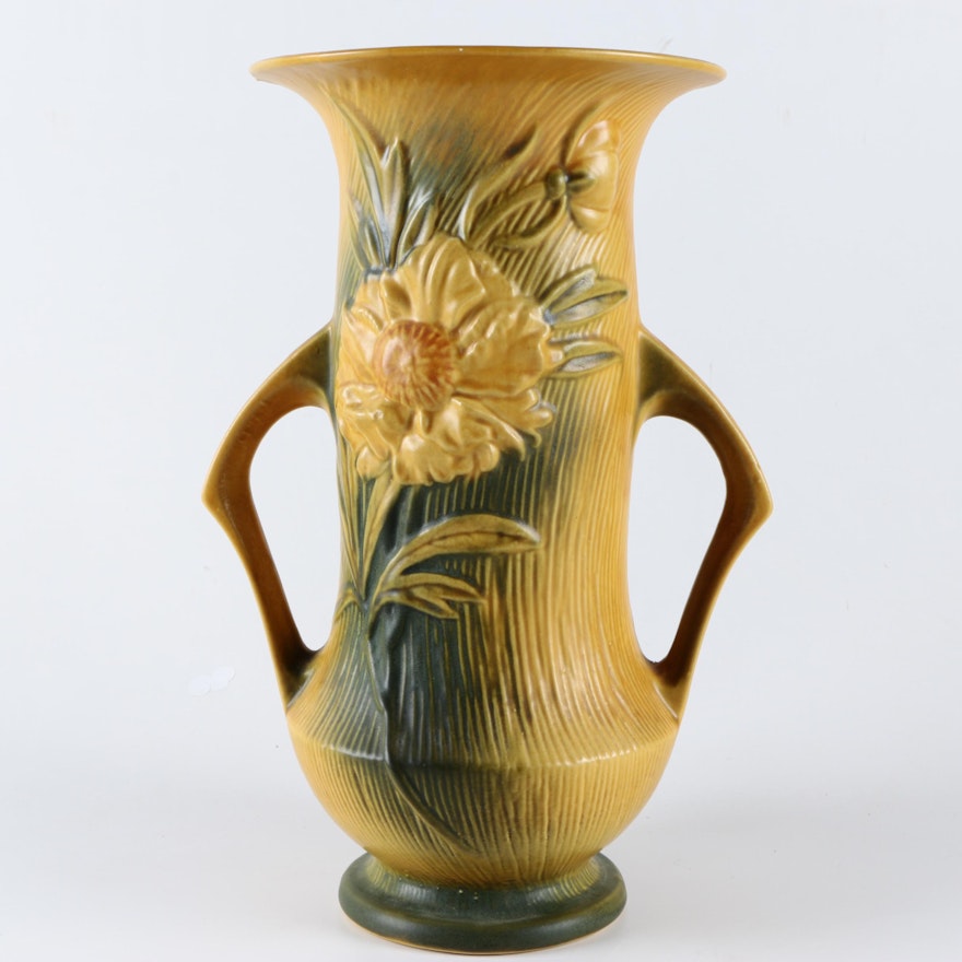 Roseville "Peony" Ceramic Vase