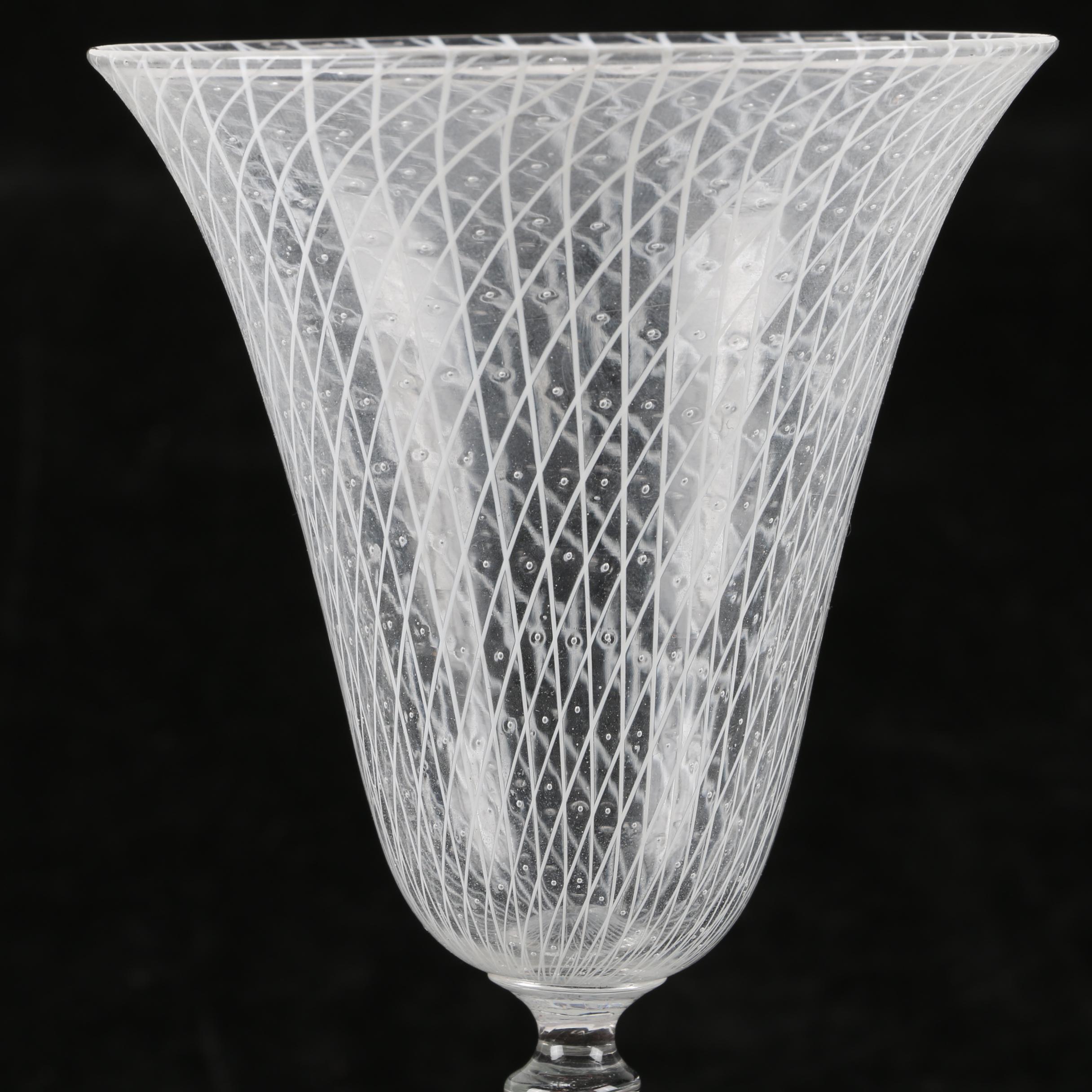 Venetian Latticino Goblets