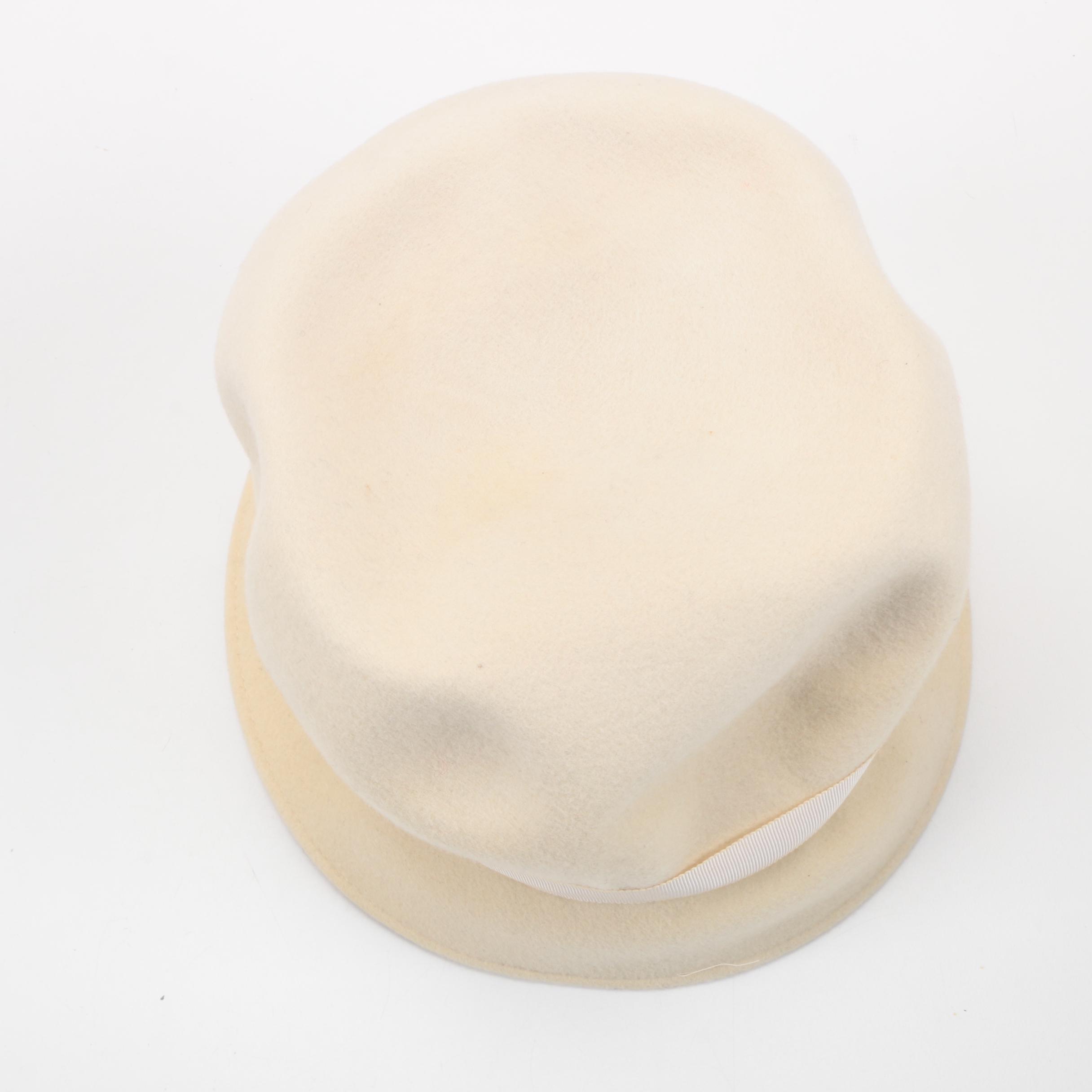 Vintage Zephyr Felted Wool Cloche