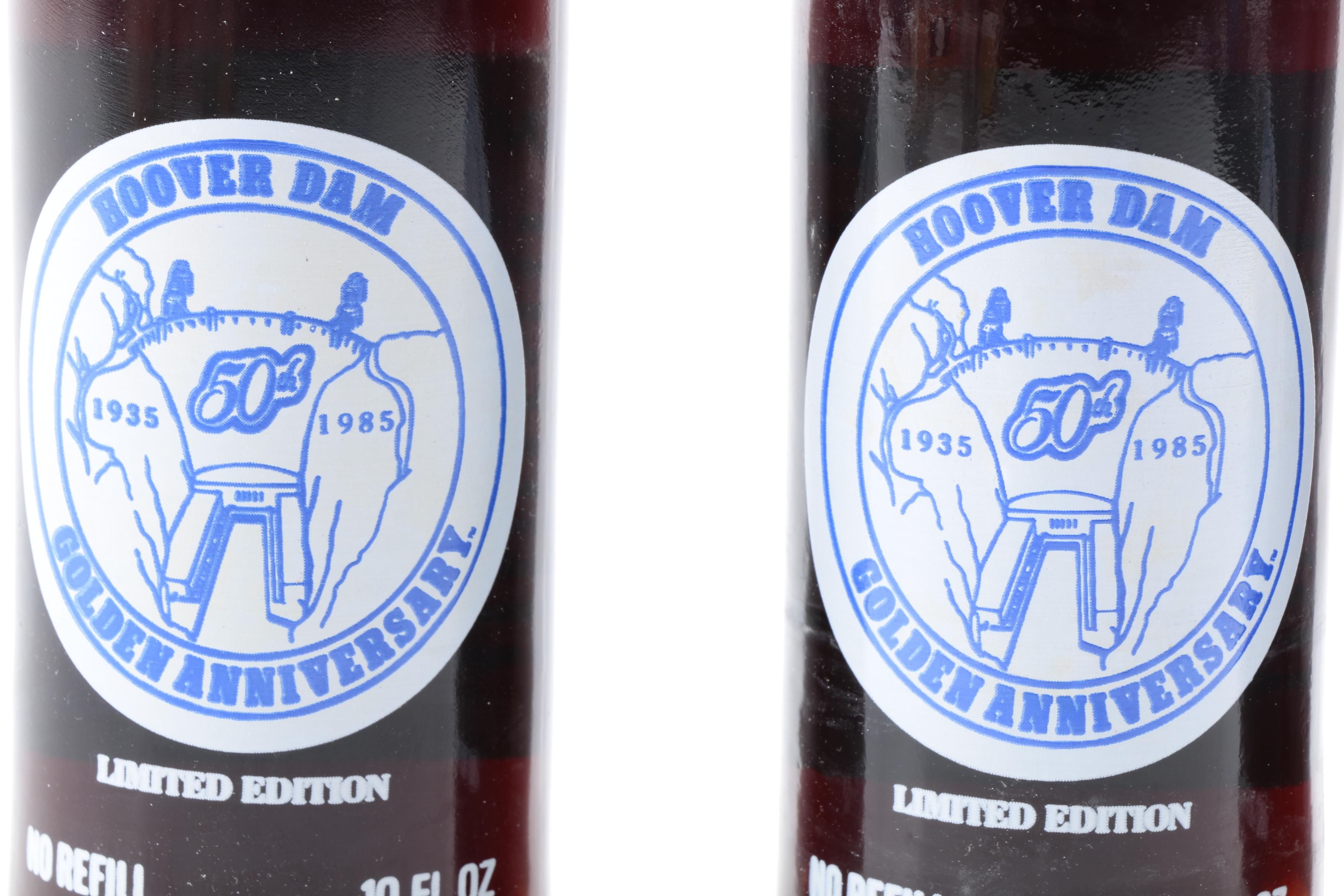 Sealed Hoover Dam Golden Anniversary Coke Bottles