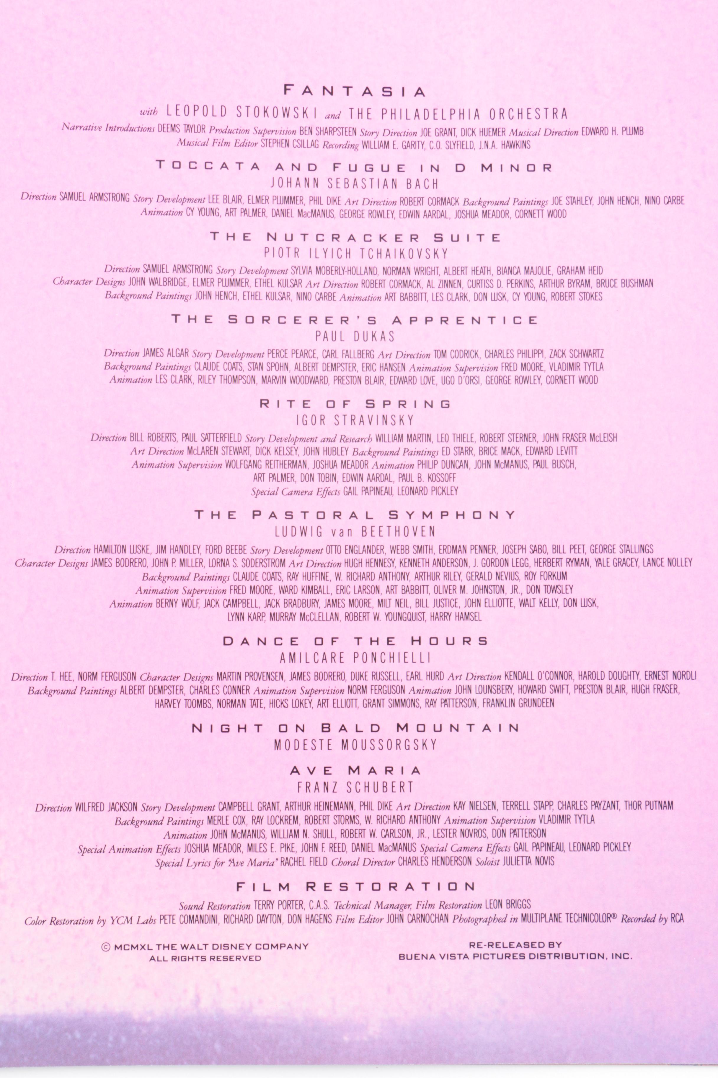 Disney's "Fantasia" on LaserDisc