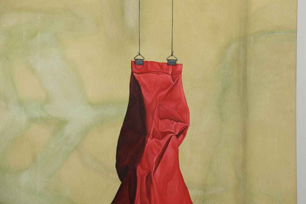 Jose Fors 1989 Oil Painting on Canvas of a Seated Woman