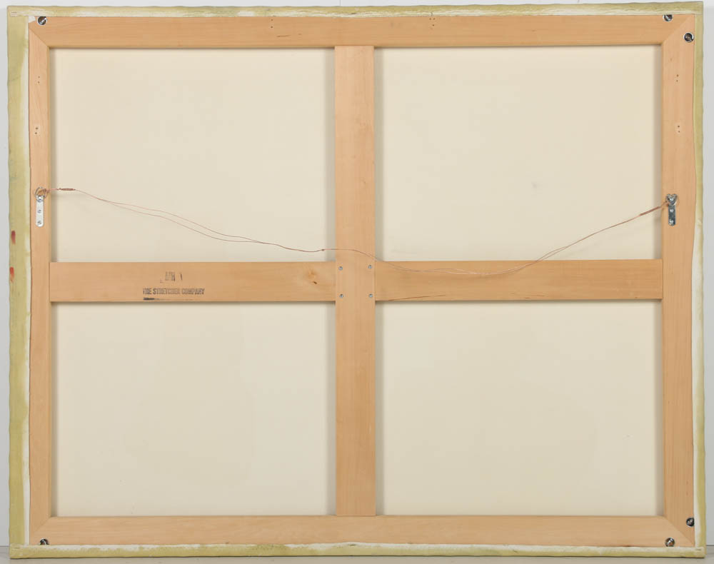 Jose Fors 1989 Oil Painting on Canvas of a Seated Woman