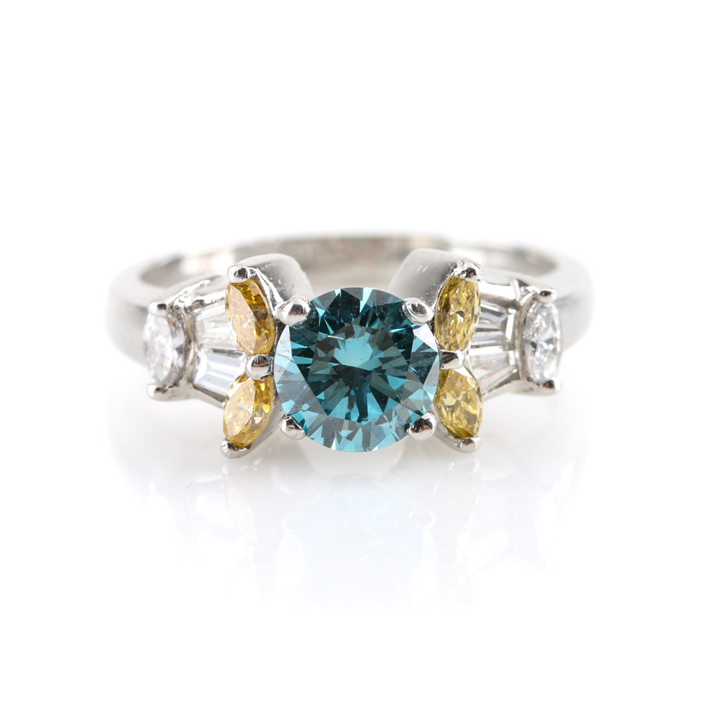 Platinum 1.40 CTW Diamond Ring