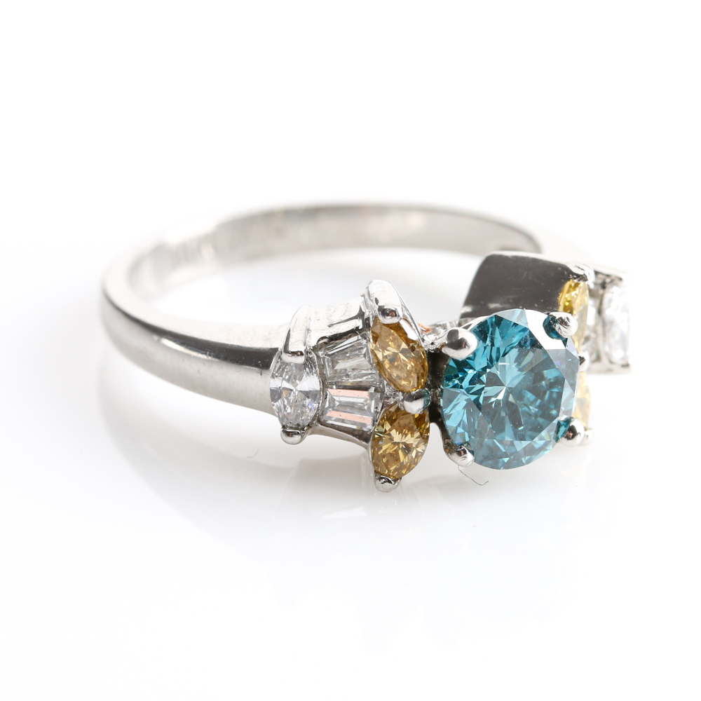 Platinum 1.40 CTW Diamond Ring