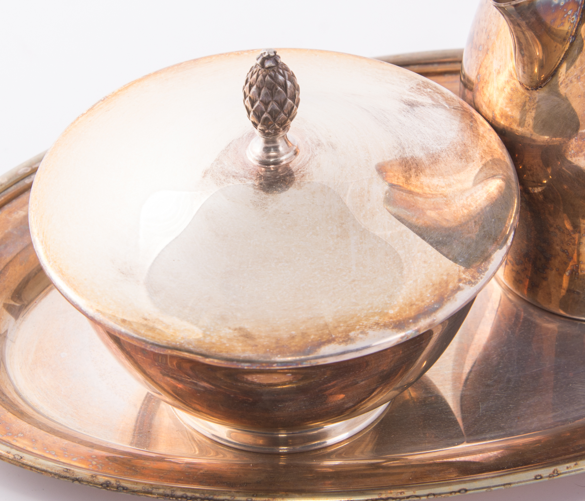 Oneida Silver Plate Sugar and Creamer with Tray