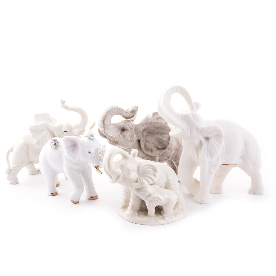 Ceramic Elephant Figurines