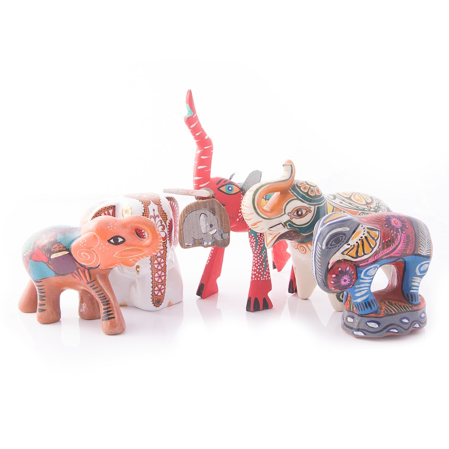 Hand Crafted Elephant Figurines