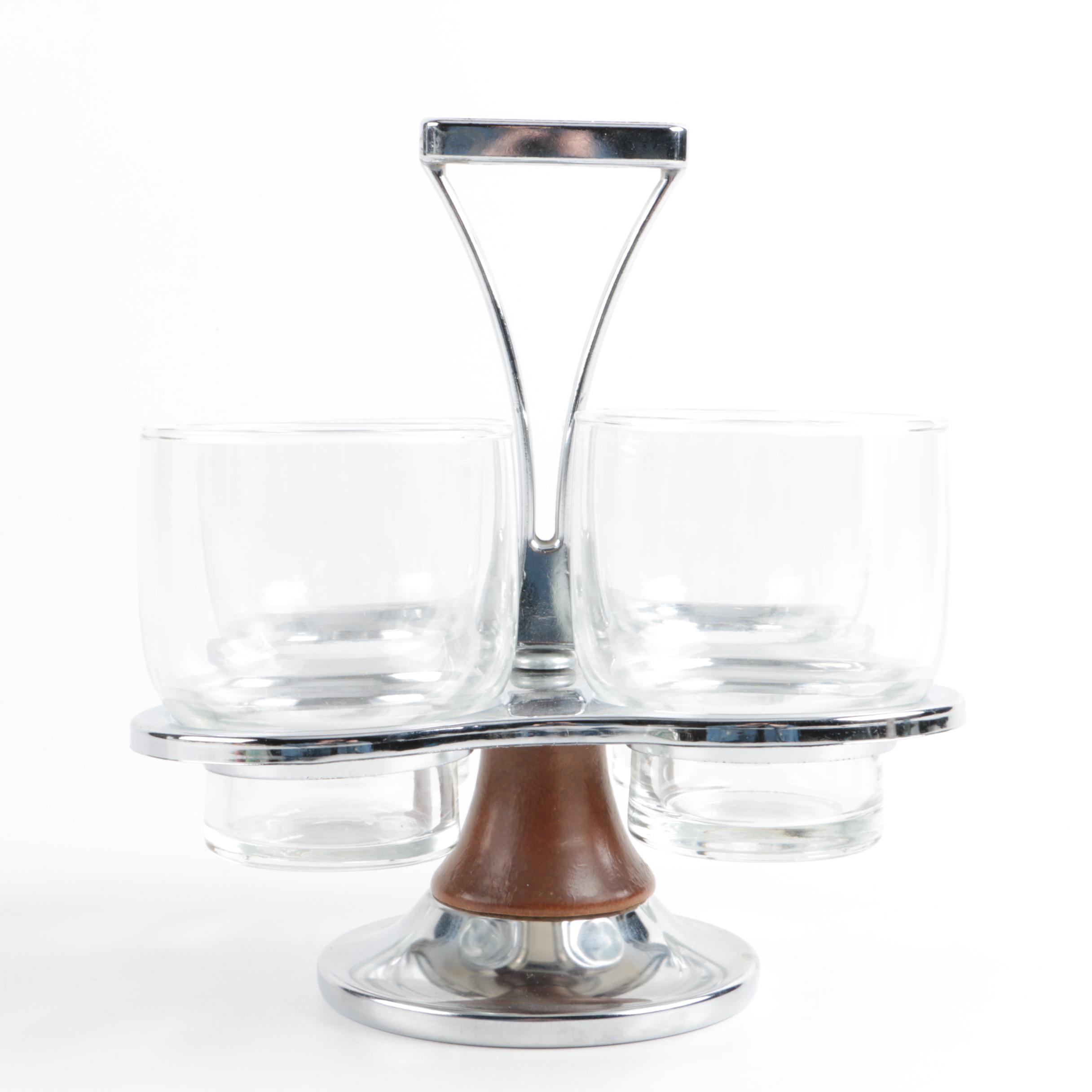 Stainless Steel and Glass Serving Pieces