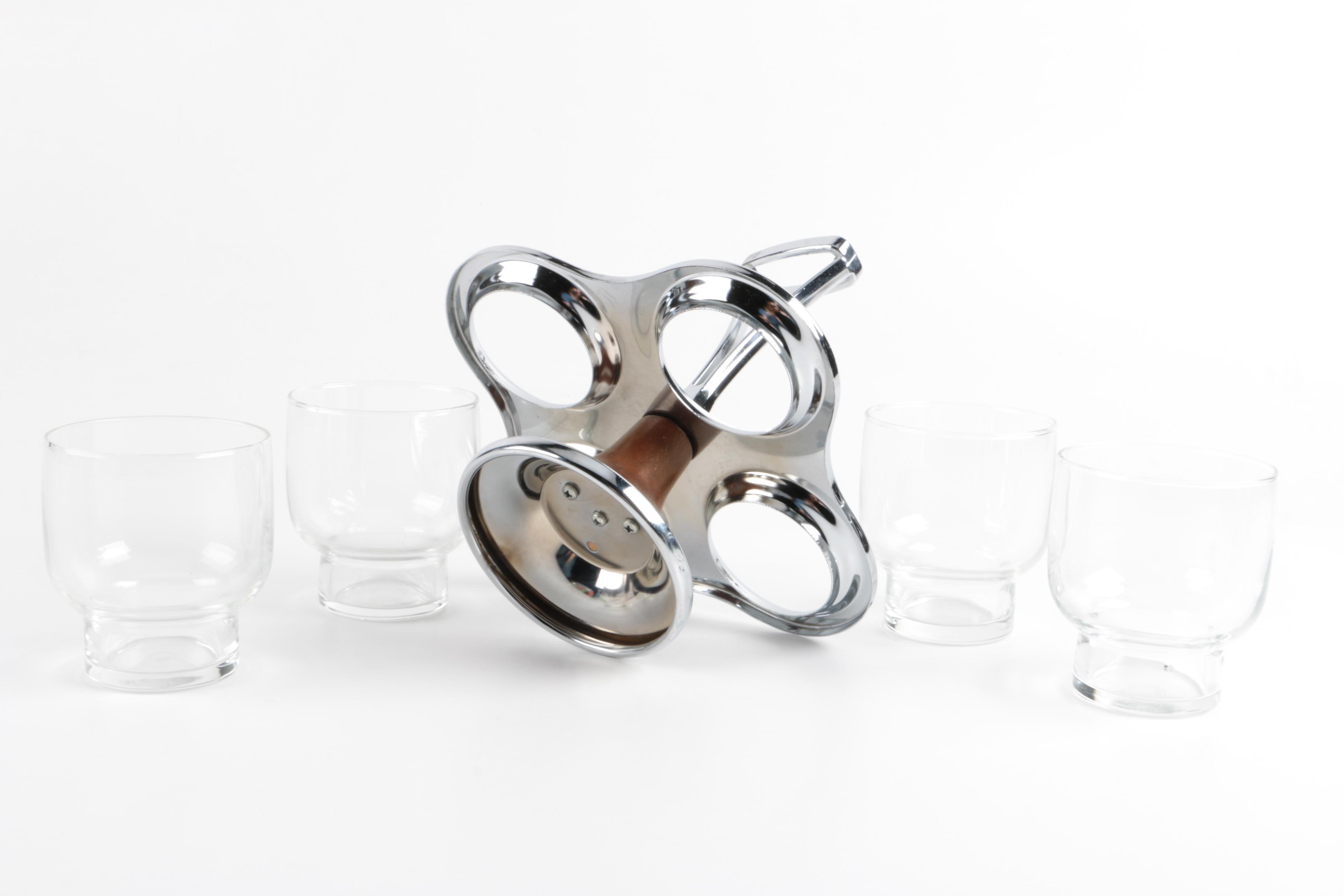 Stainless Steel and Glass Serving Pieces
