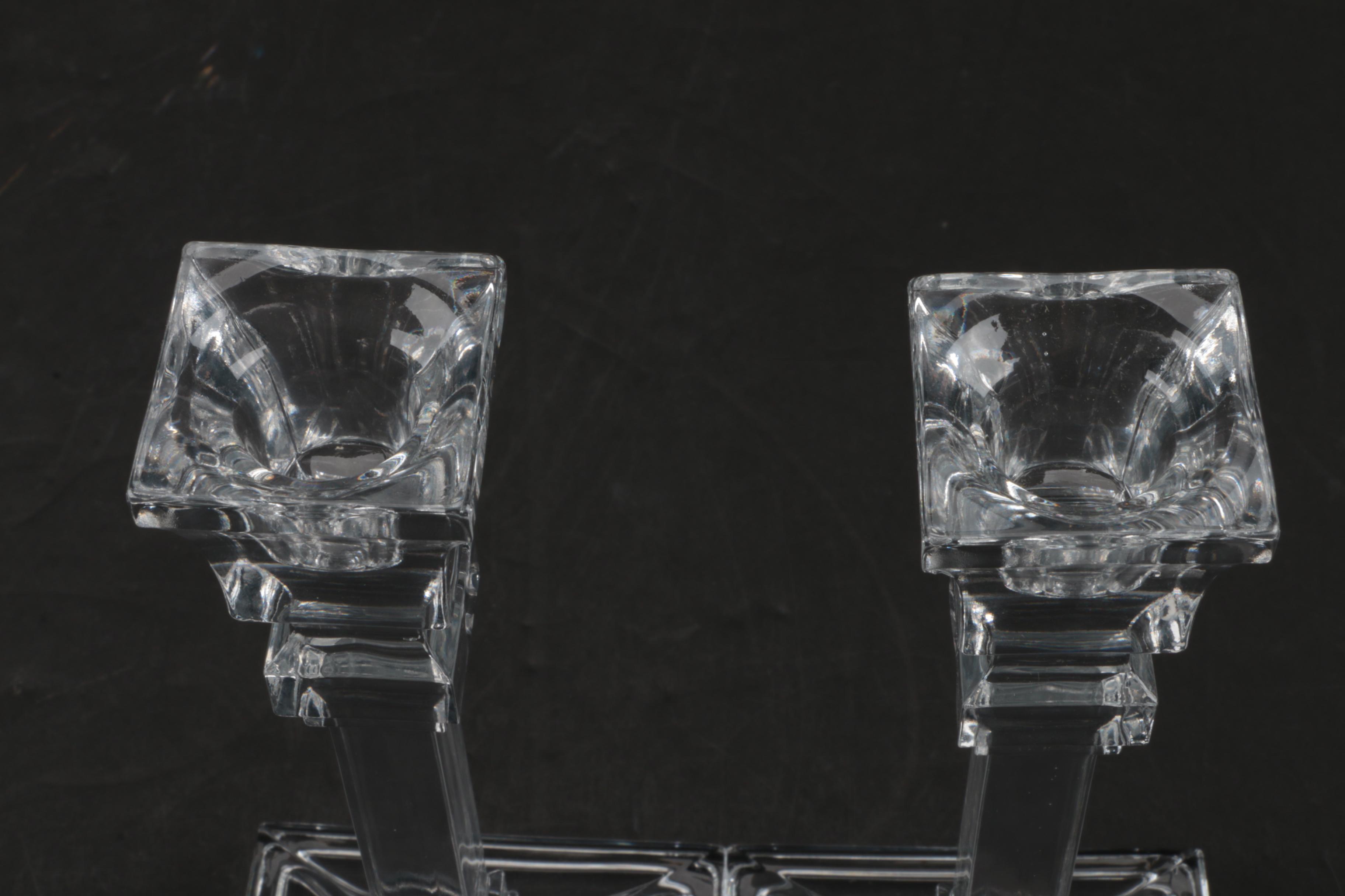 Leaded Crystal Candle Holders by Lenox