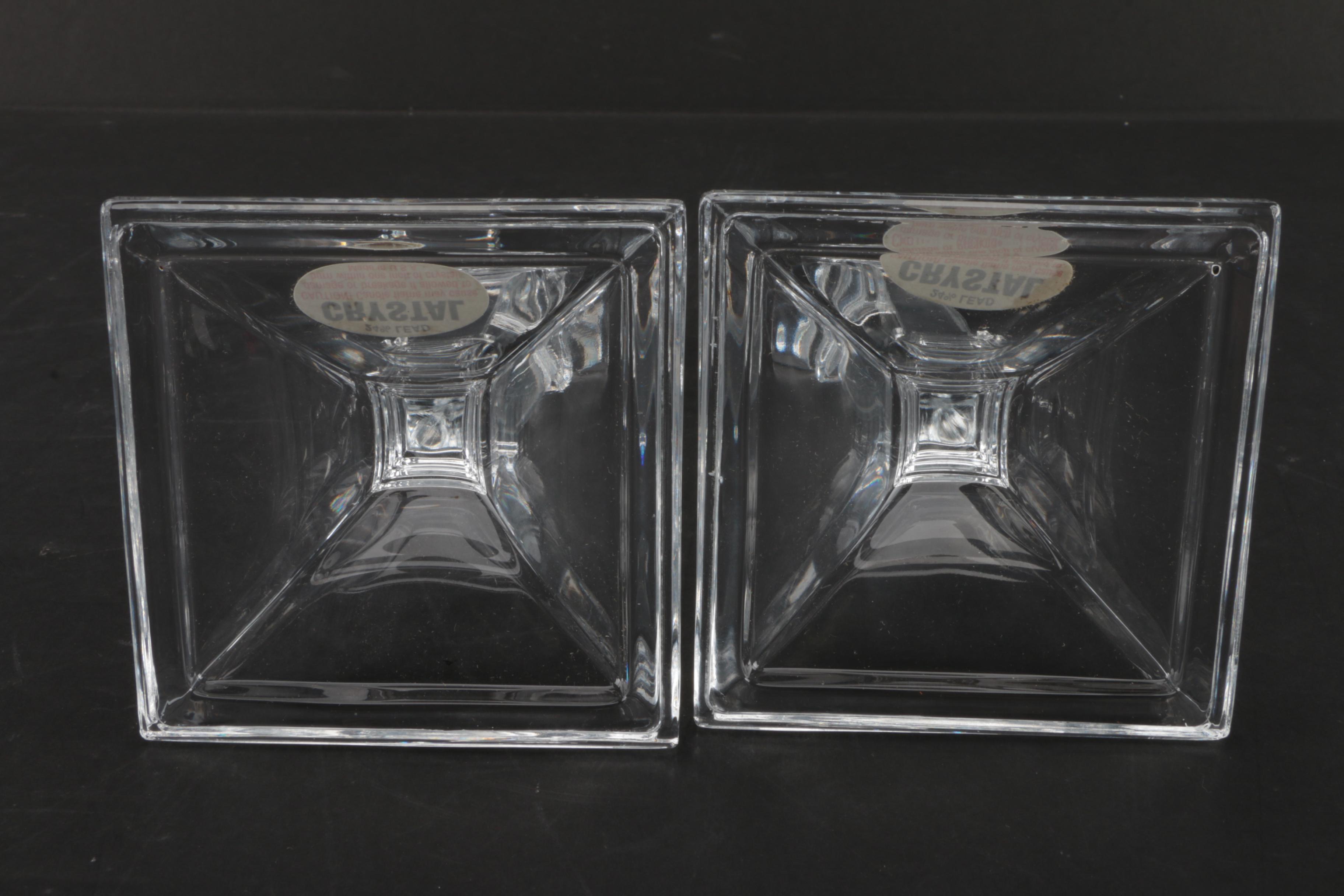 Leaded Crystal Candle Holders by Lenox