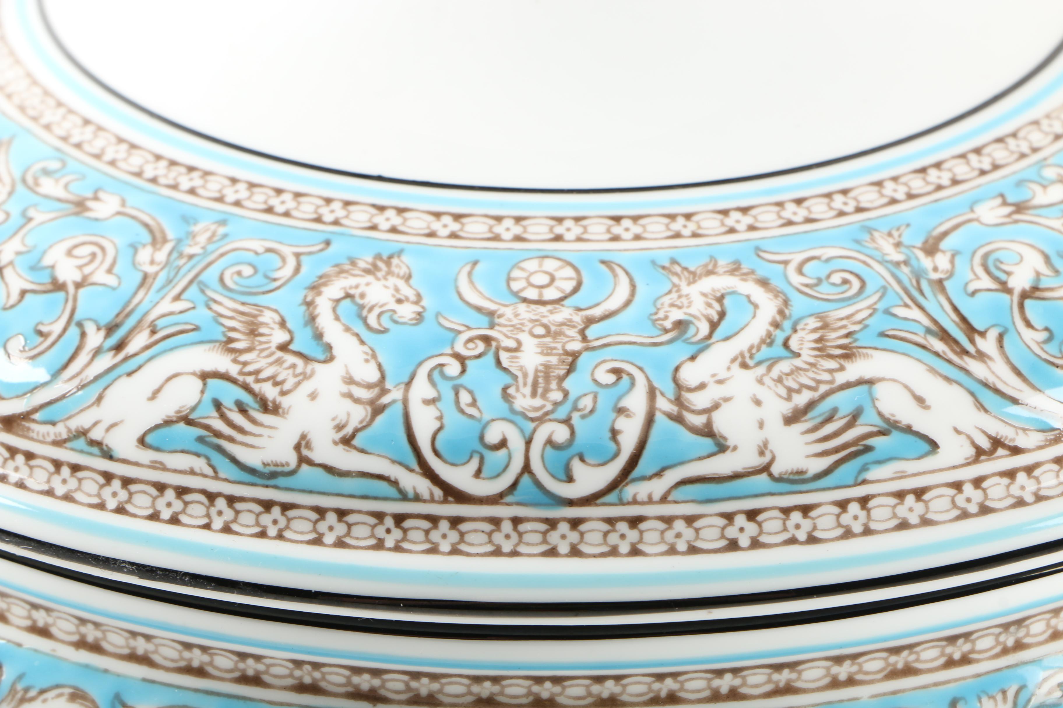 Wedgwood "Florentine Turquoise" Covered Vegetable Bowl