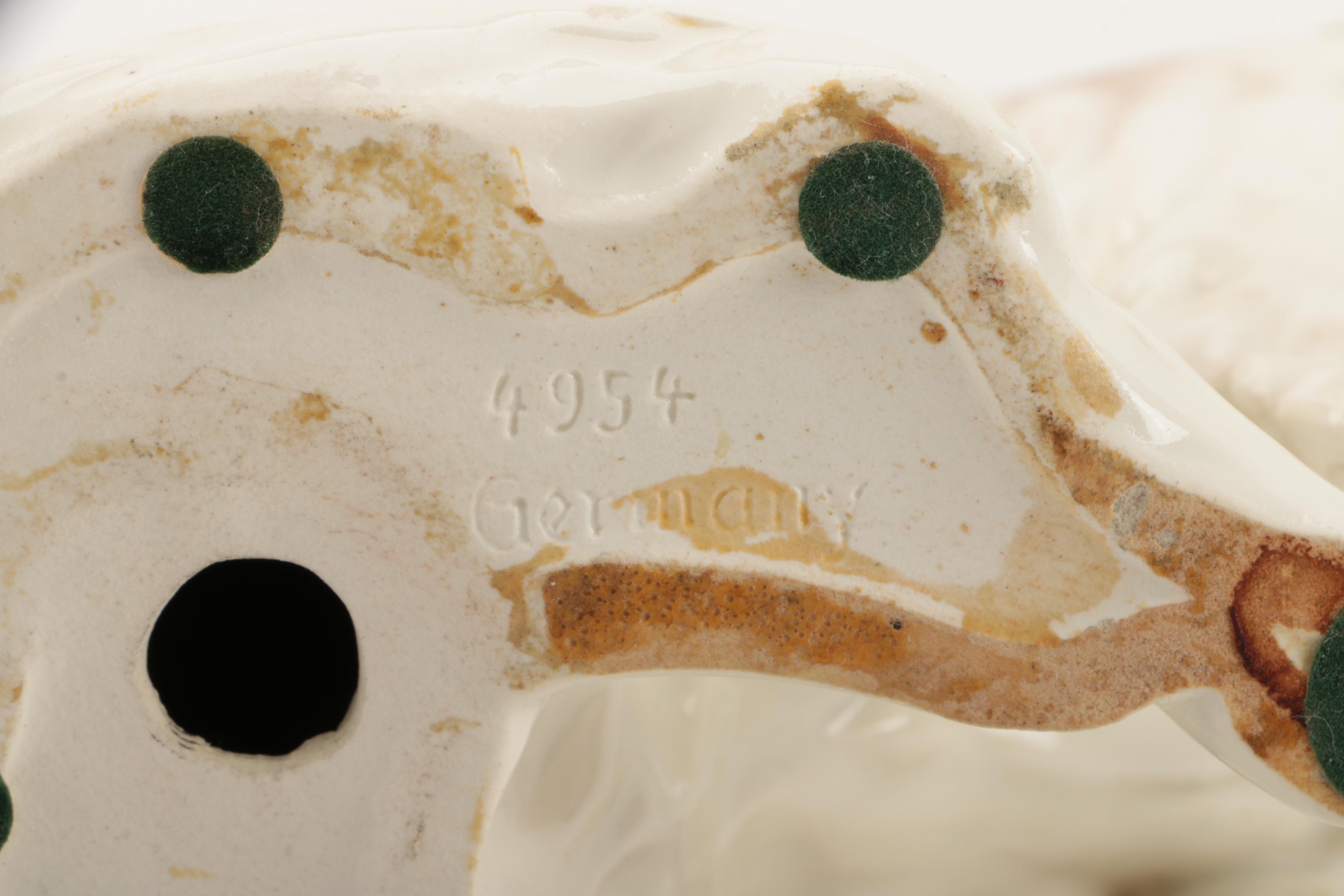 Vintage German Ceramic Borzoi Figurine