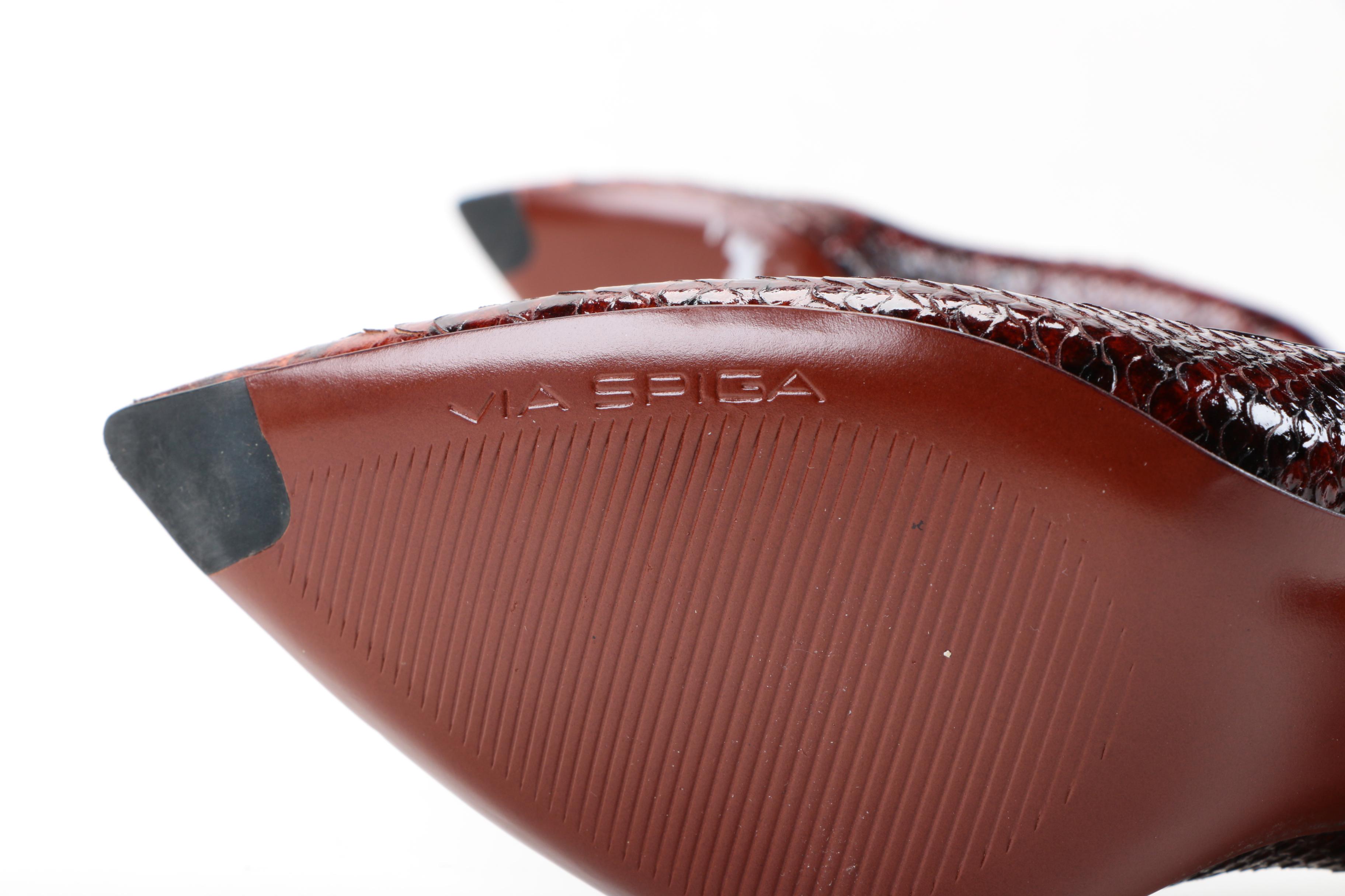 Via Spiga Dyed Python Pumps