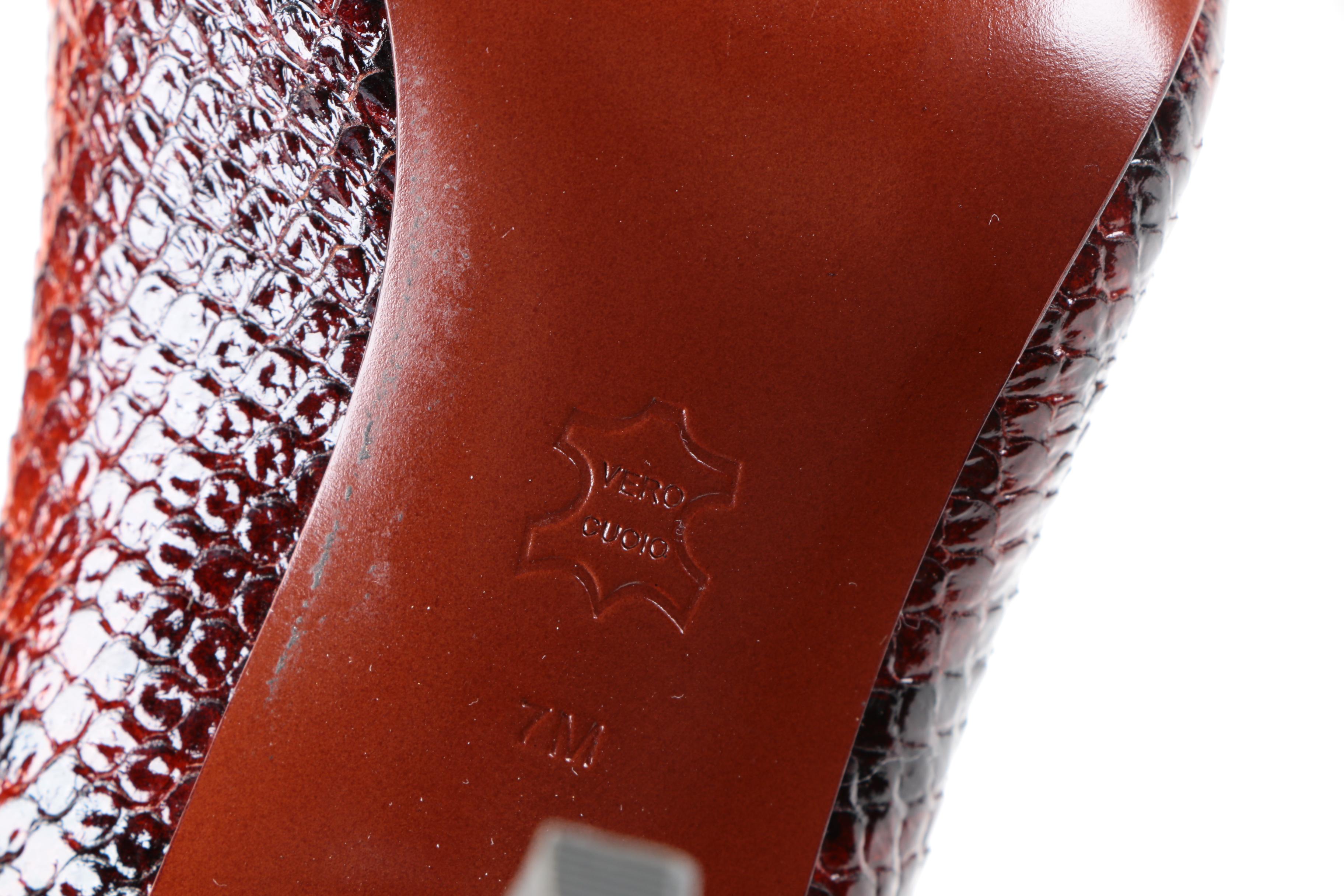 Via Spiga Dyed Python Pumps