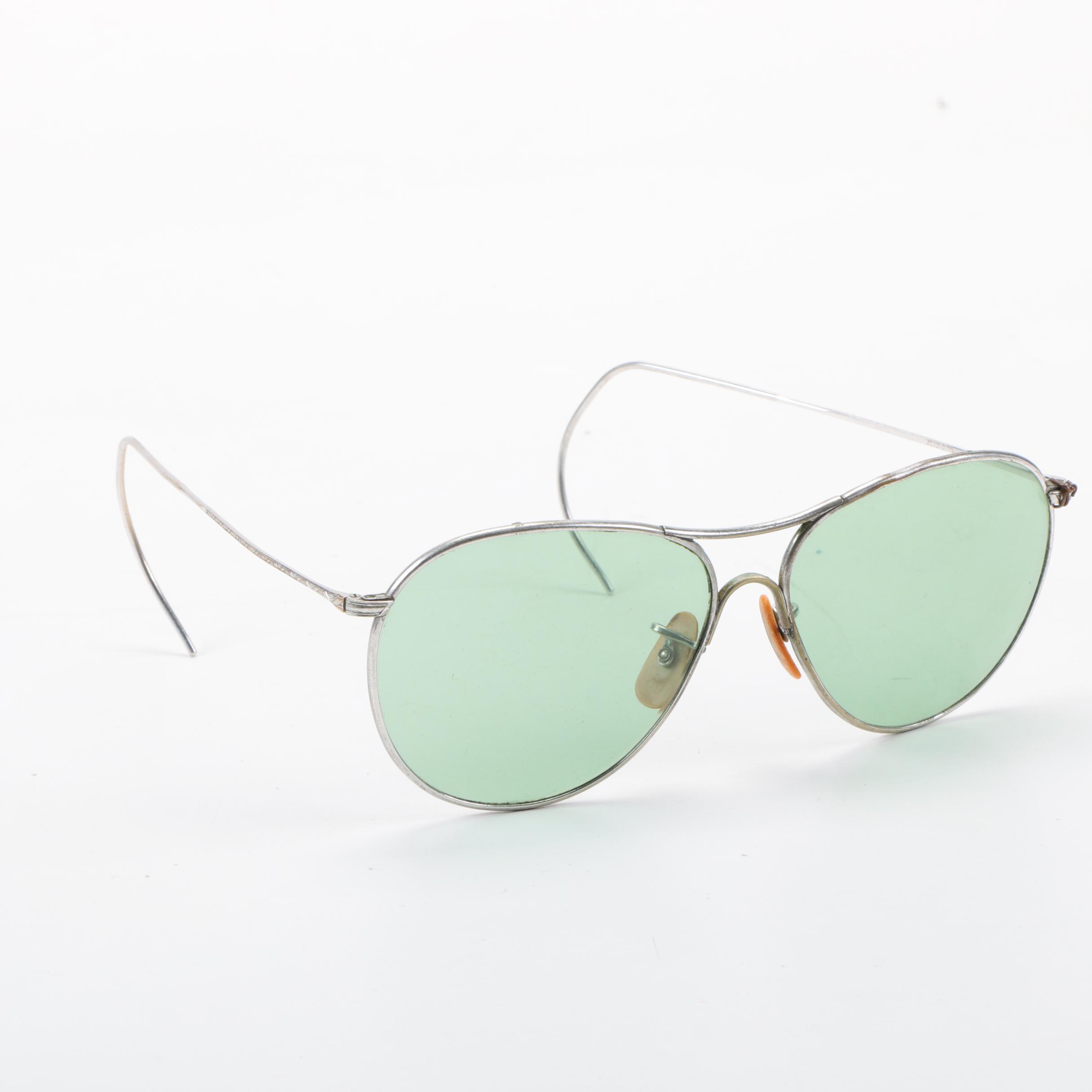 Vintage Tinted Glasses with Case