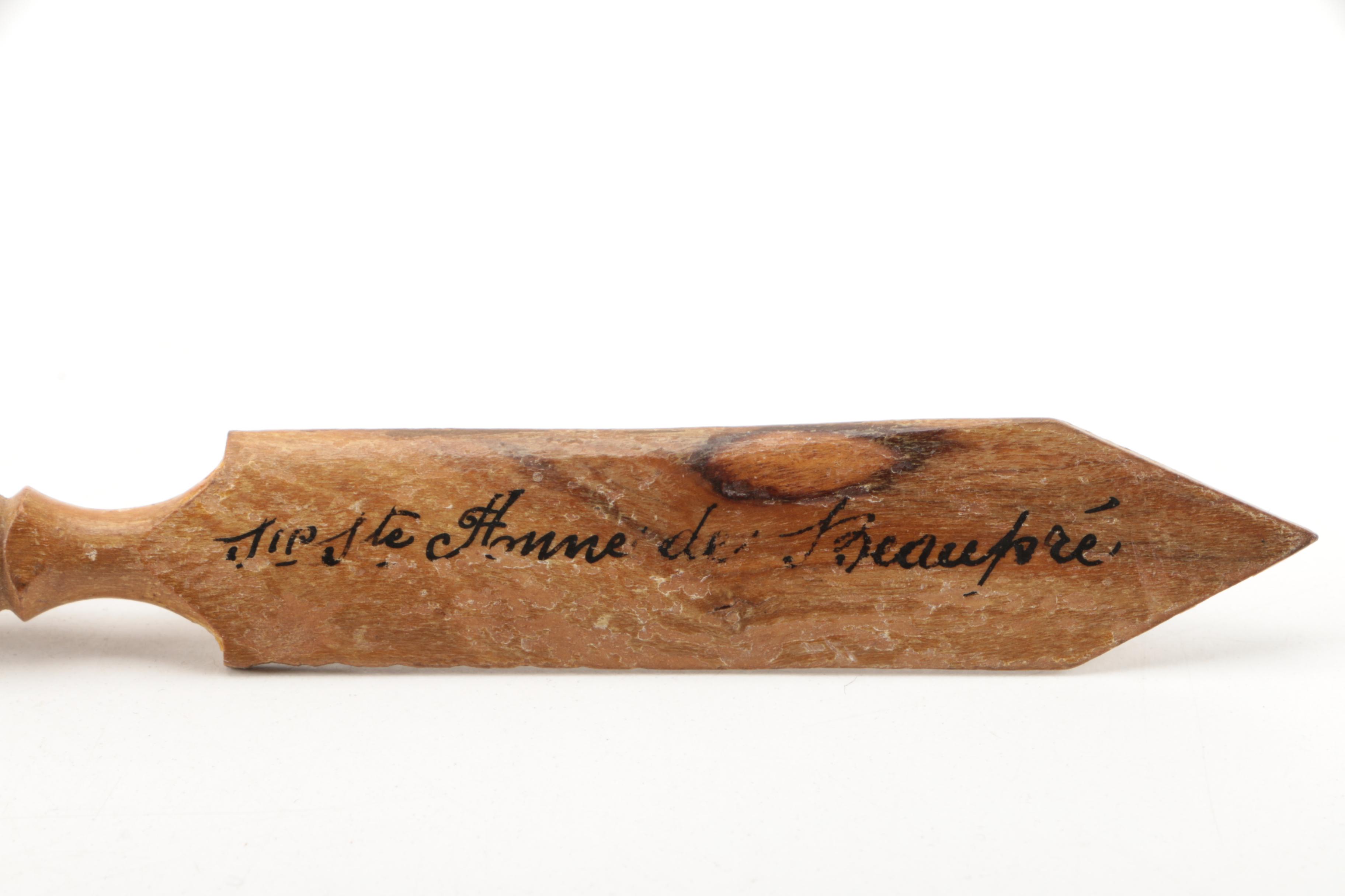 Carved Wooden Saint-Anne-de-Beaupré Souvenir