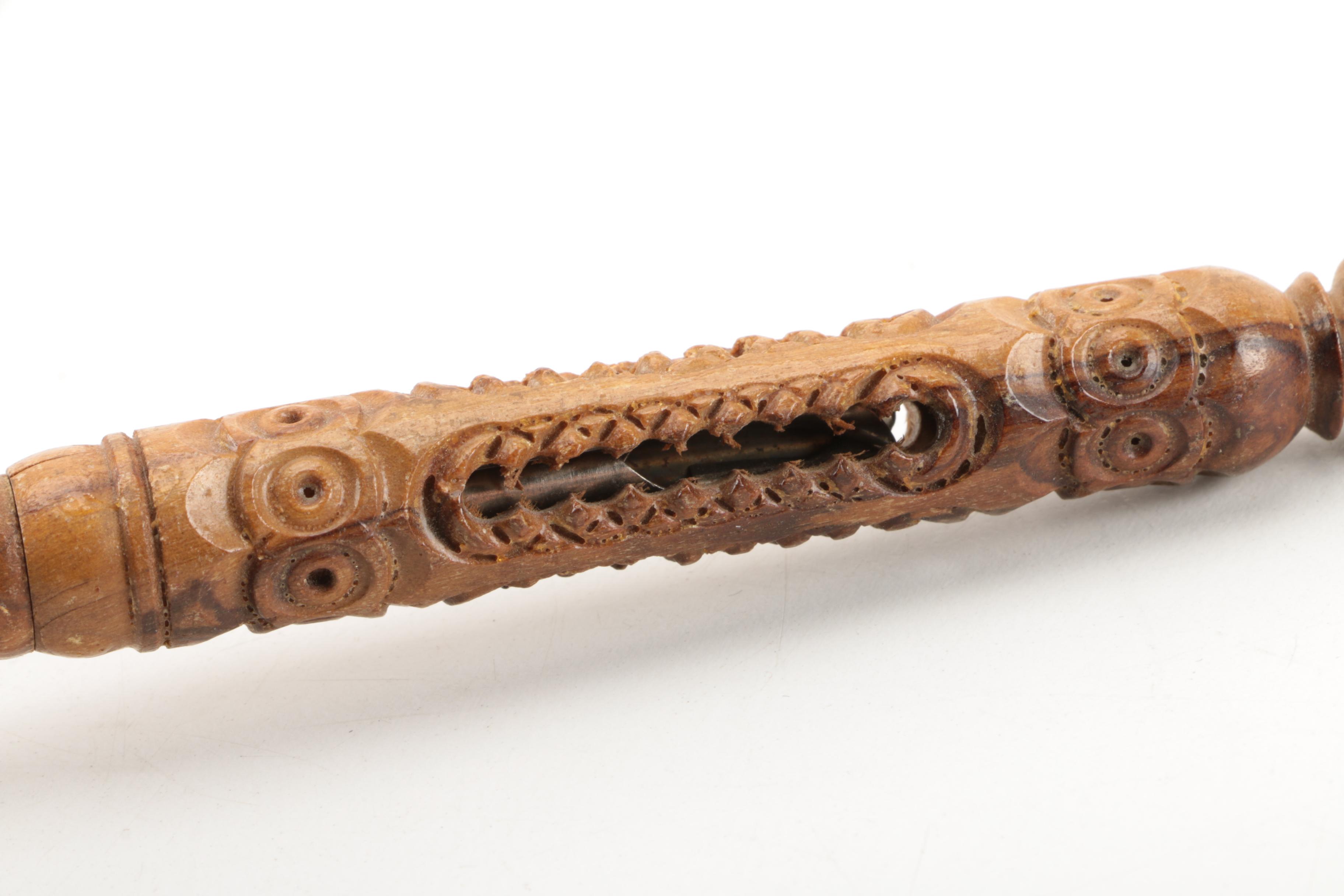 Carved Wooden Saint-Anne-de-Beaupré Souvenir