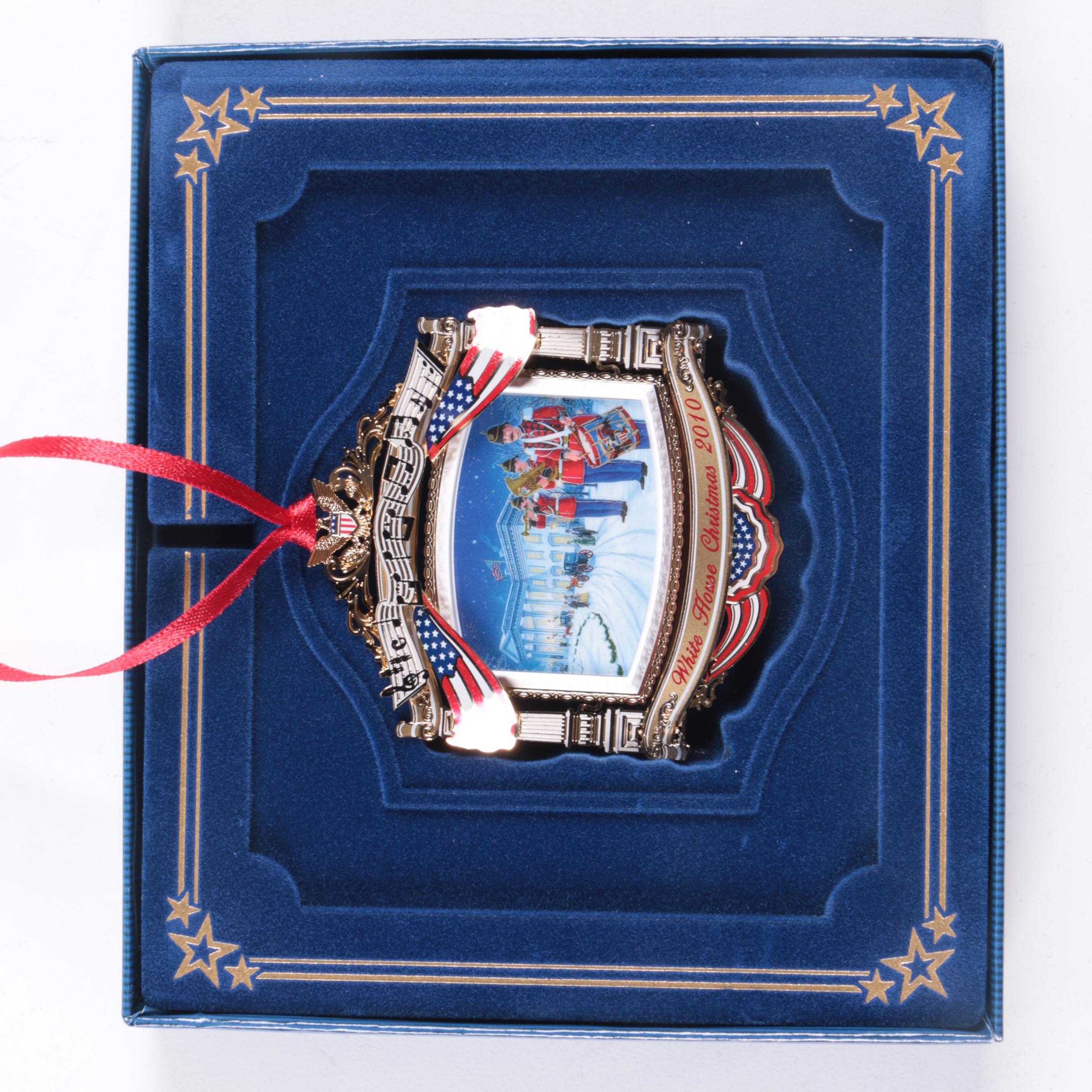 White House Christmas Ornaments from 2009, 2010, and 2011