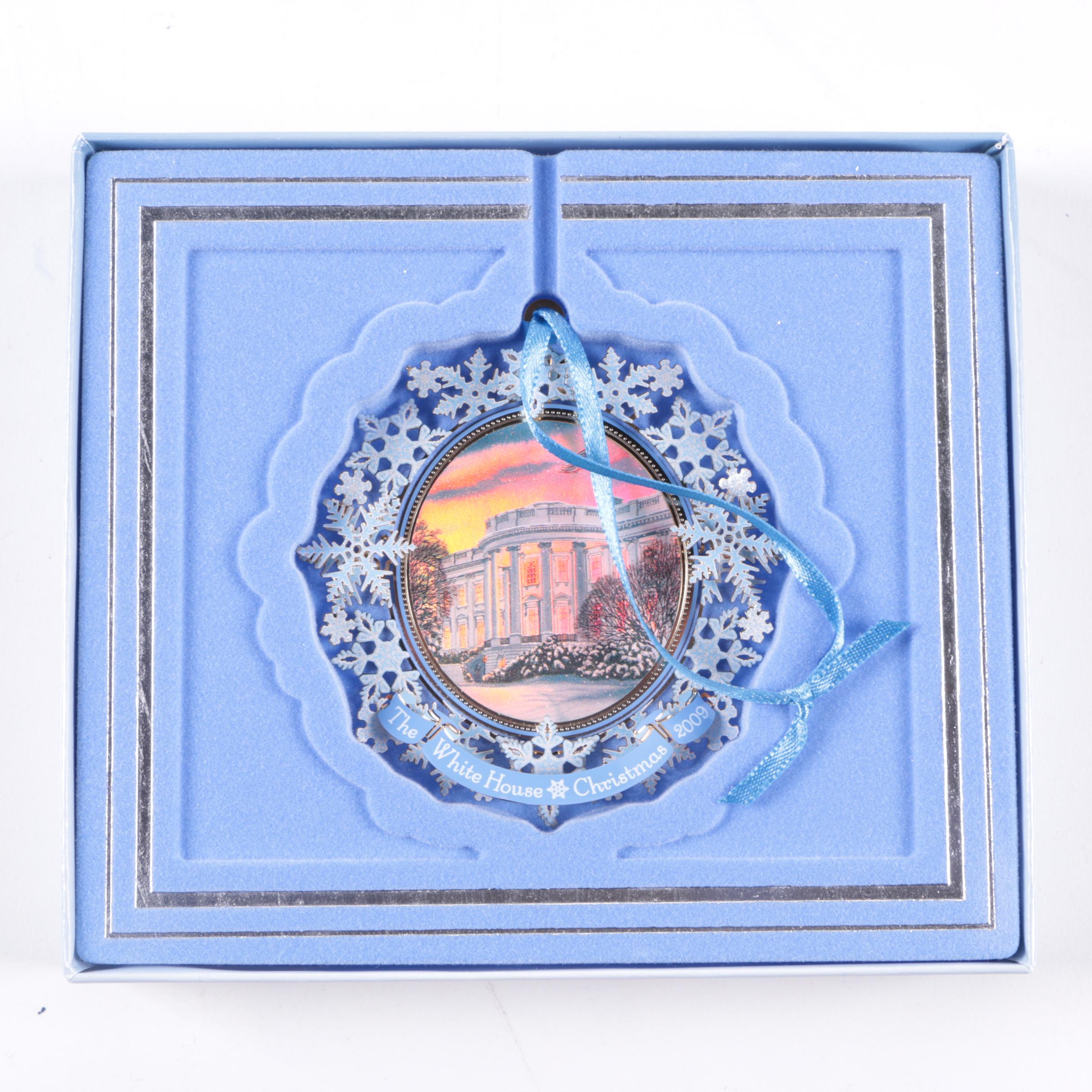 White House Christmas Ornaments from 2009, 2010, and 2011