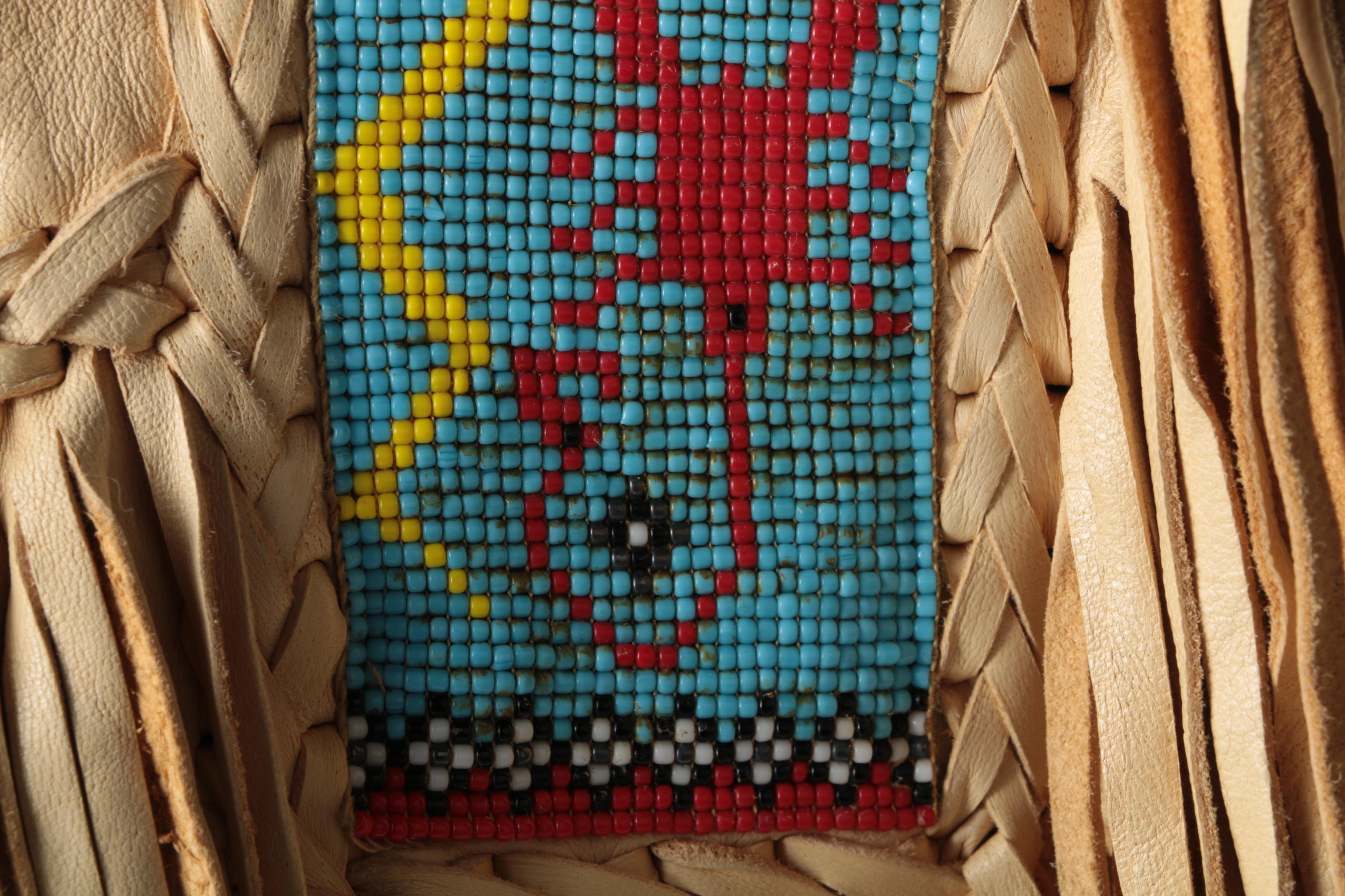 Vintage Diamond Leathers Southwestern Fringed Leather Jacket