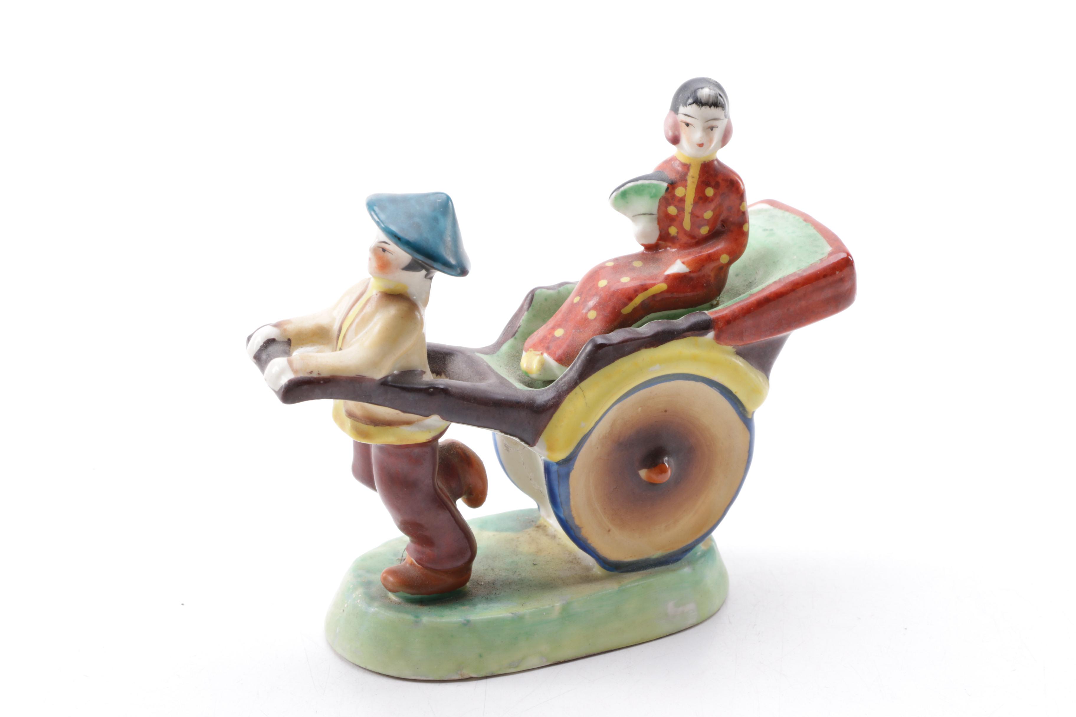 Porcelain and Ceramic Asian Figurines Including The Franklin Mint