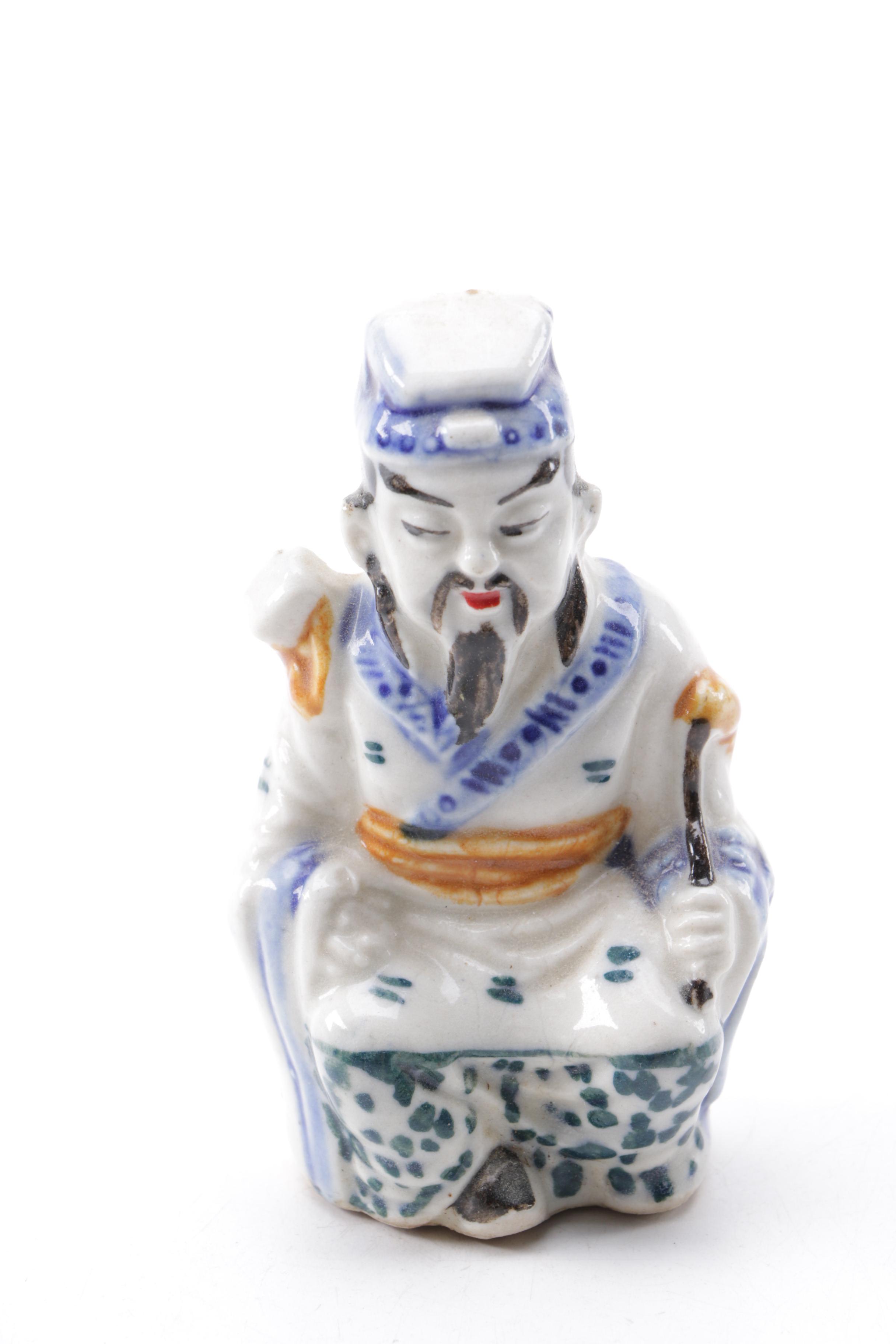 Porcelain and Ceramic Asian Figurines Including The Franklin Mint