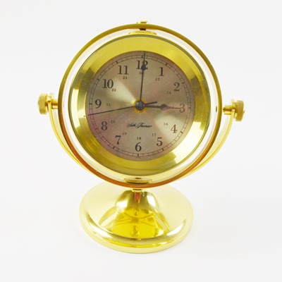 Seth Thomas Schooner Brass Desk Clock