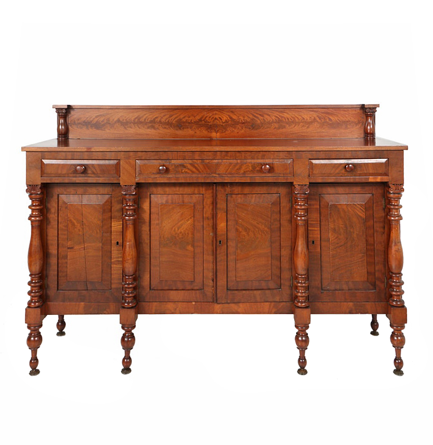 Antique Late Classical Mahogany and Cherry Sideboard