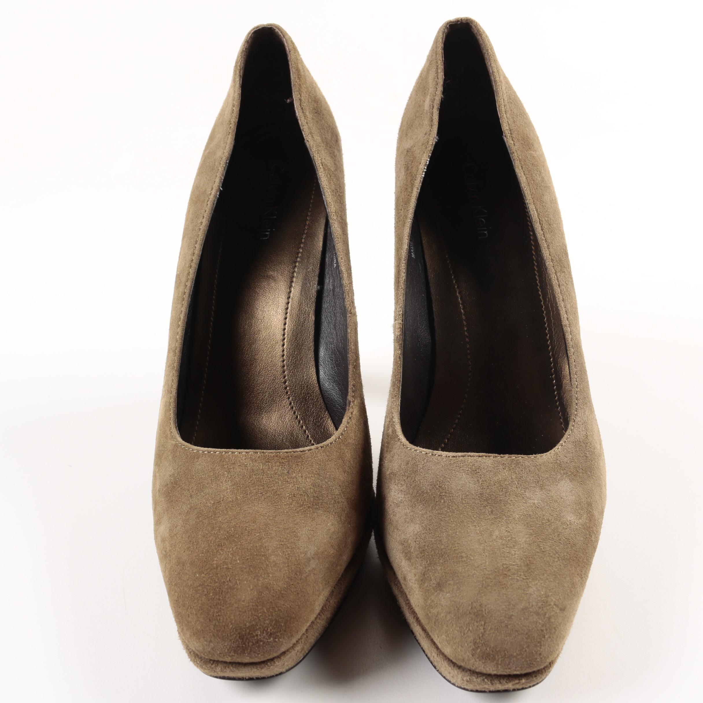 Three Pairs of Designer Heels Including Calvin Klein