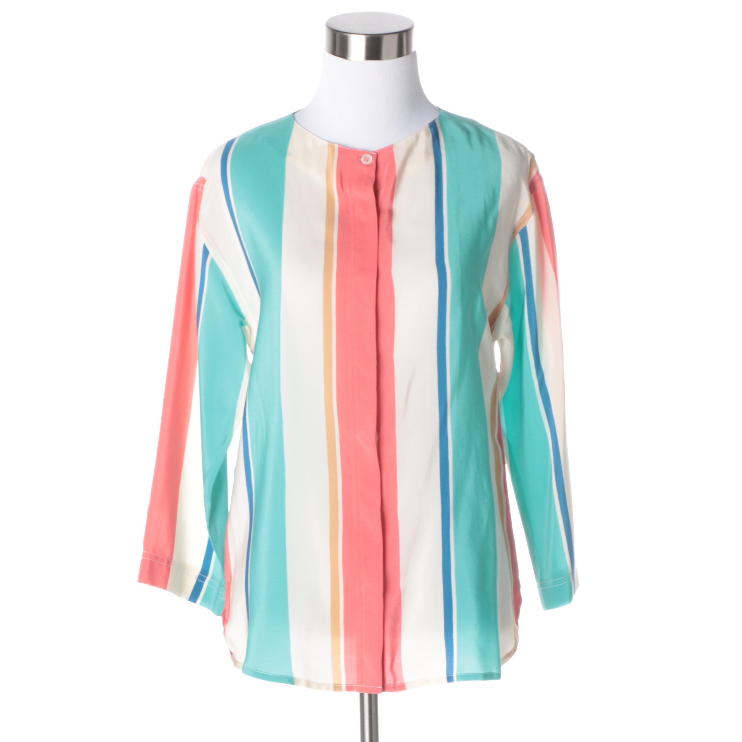 Women's Christian Dior Petites Silk Blouse