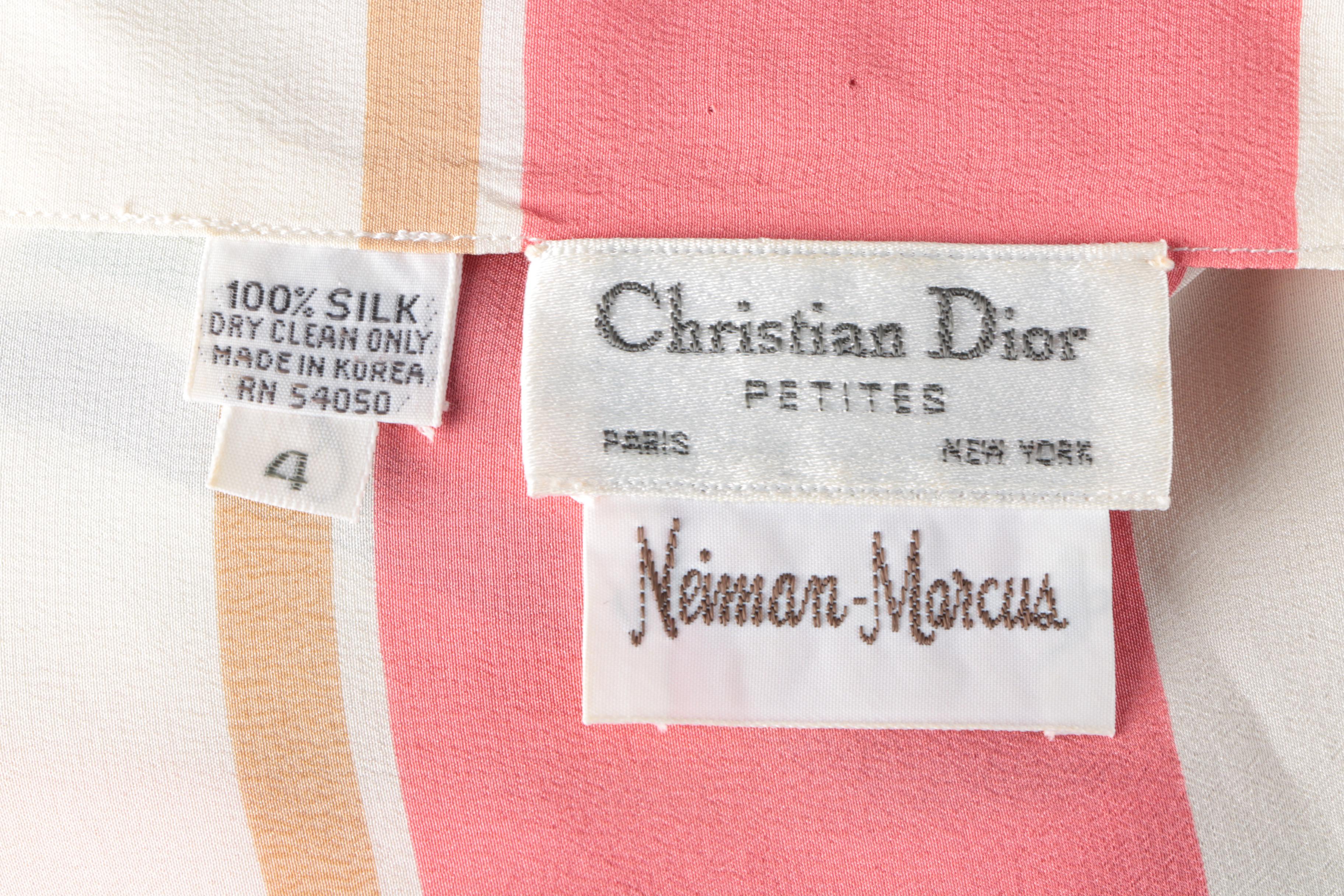 Women's Christian Dior Petites Silk Blouse