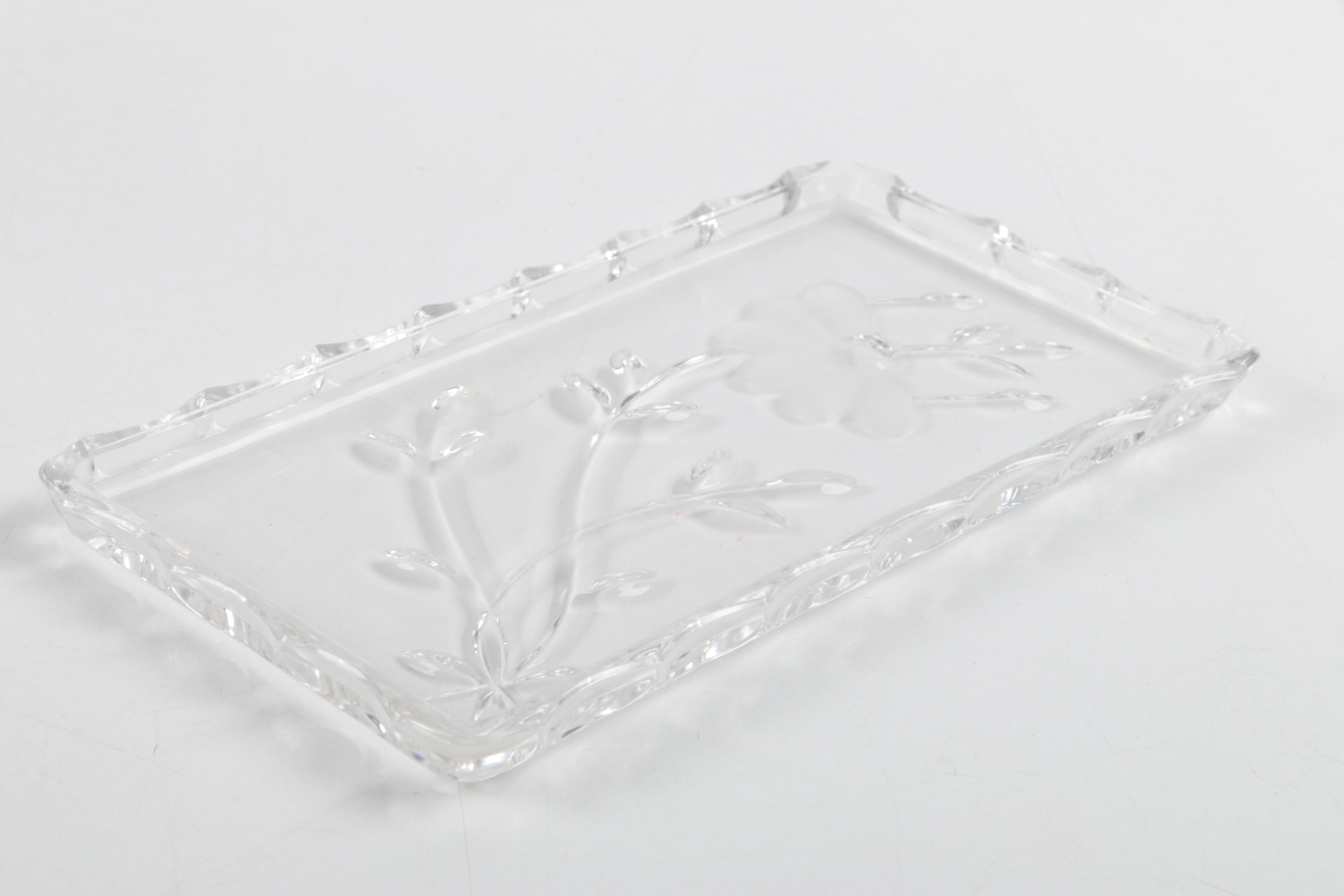 Coca-Cola Centennial Collection Glass Bell and Glass Tray