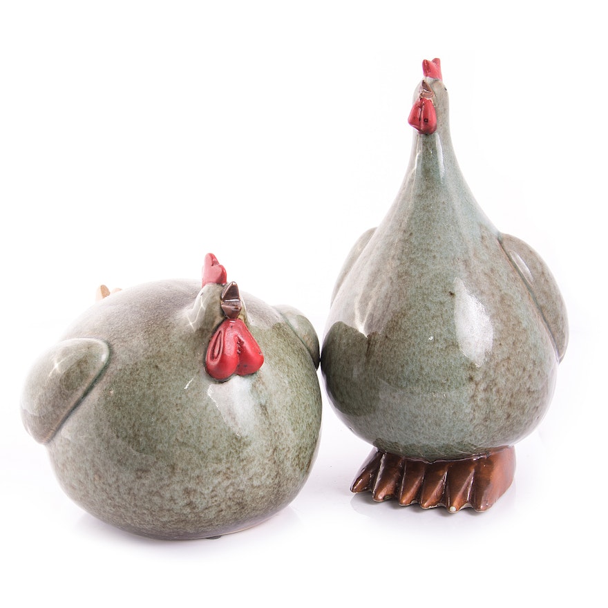 Ceramic Rooster Figures