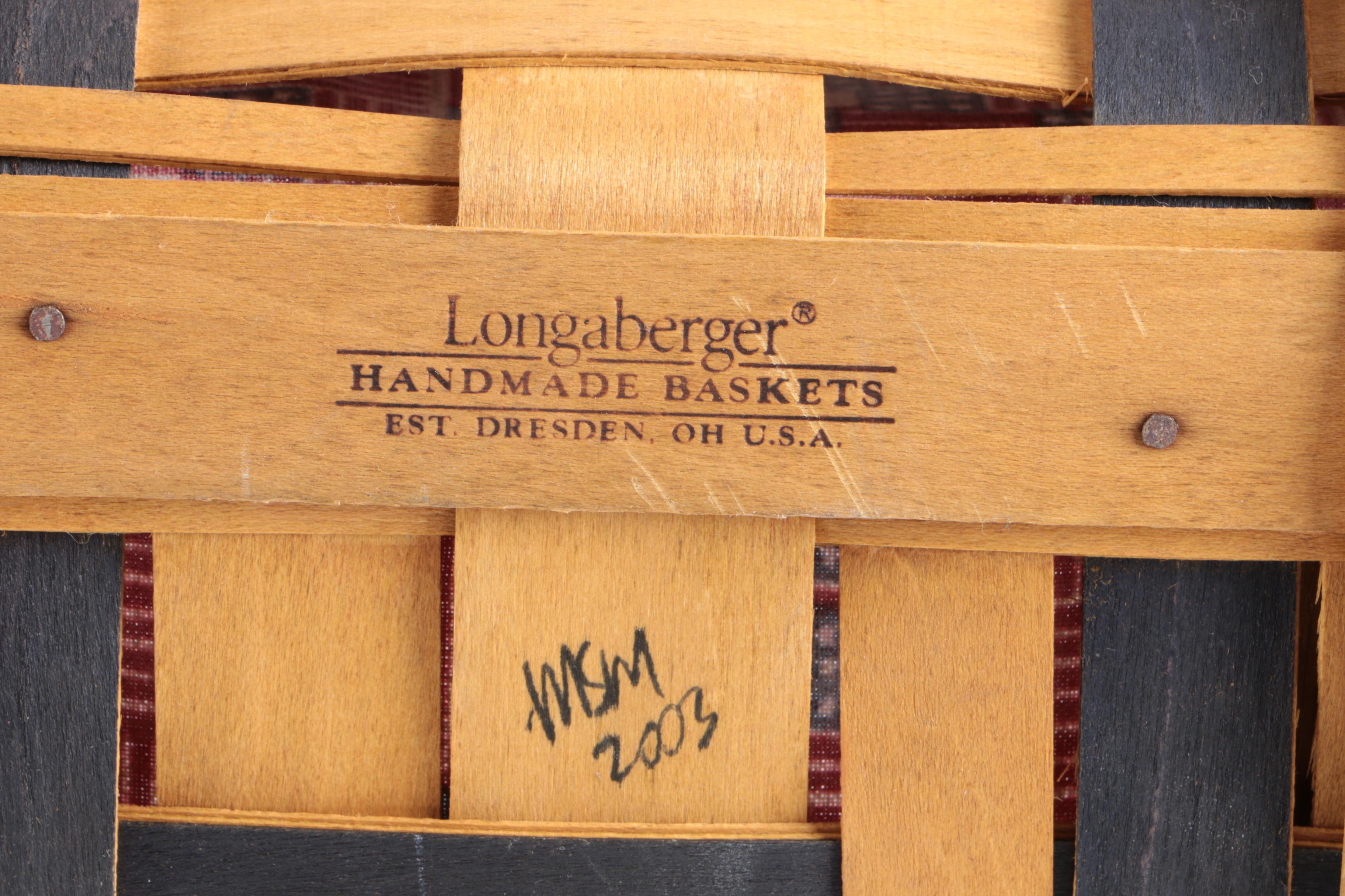 Longaberger Baskets and Lunch Bag and a Fabric Dopp Kit