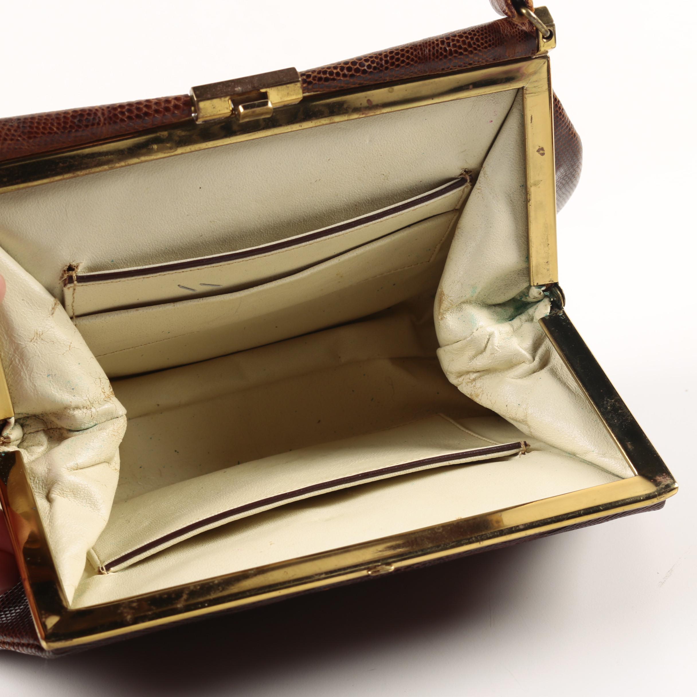 Vintage Leather Handbags Including Crocodile