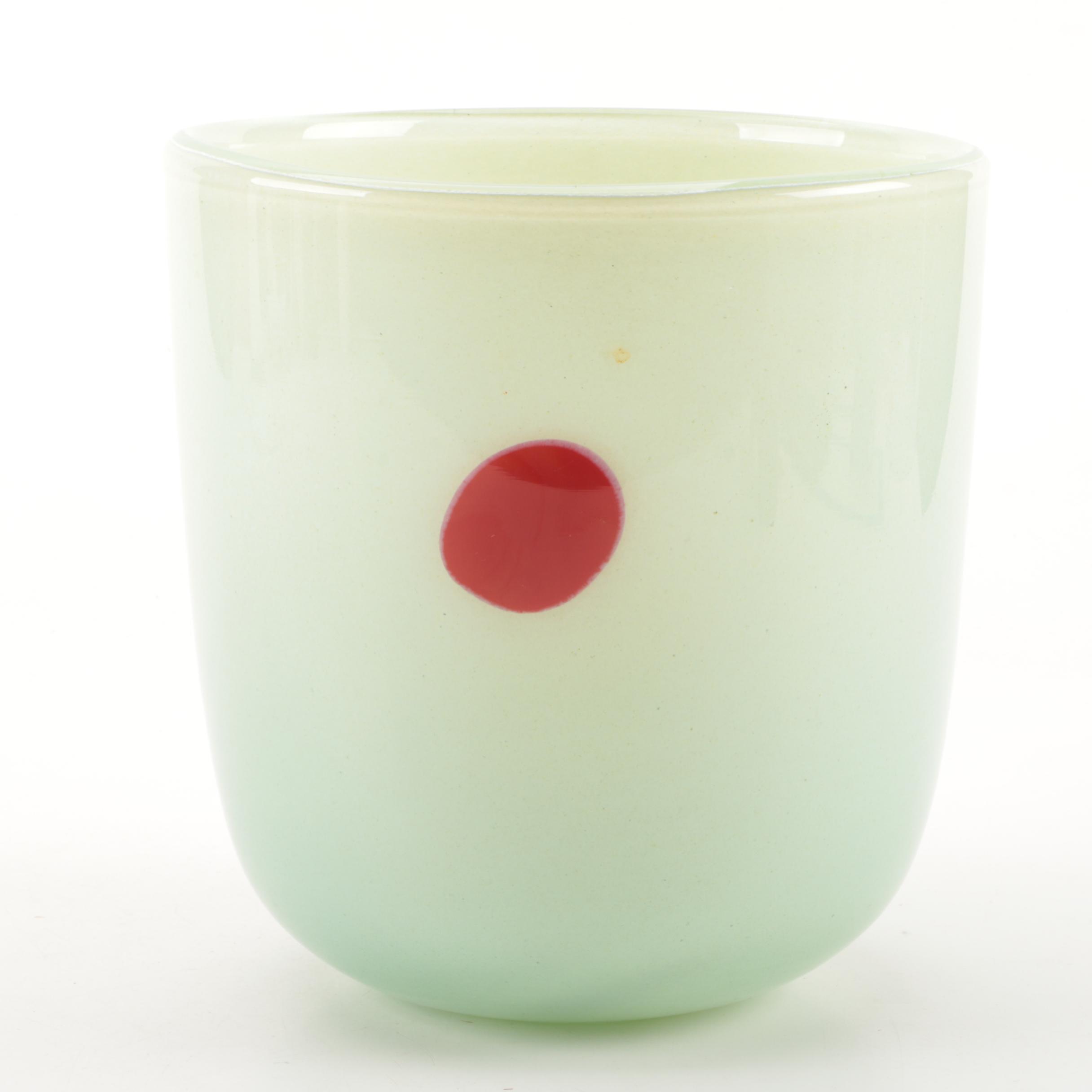 Signed Henry Dean (Belgium) Art Glass Vase