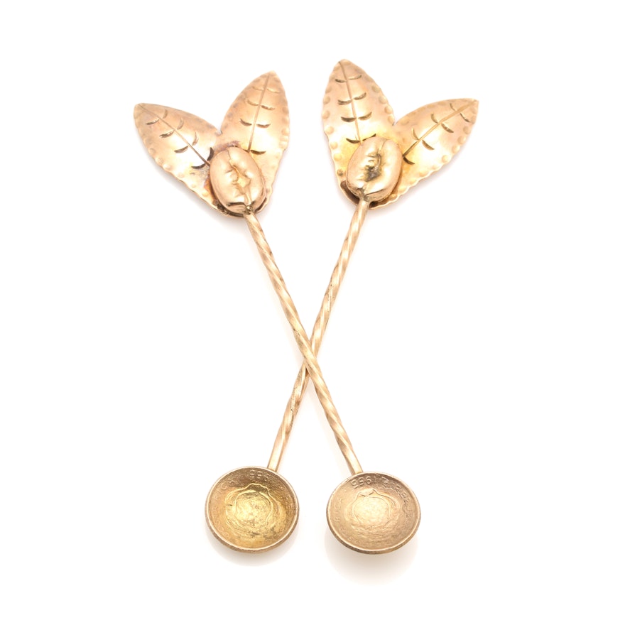 14K Rose Gold Souvenir Spoons