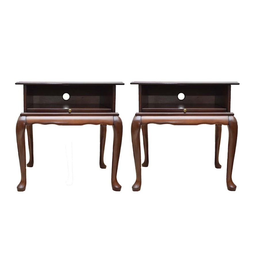 Queen Anne Style Cherry Media Tables