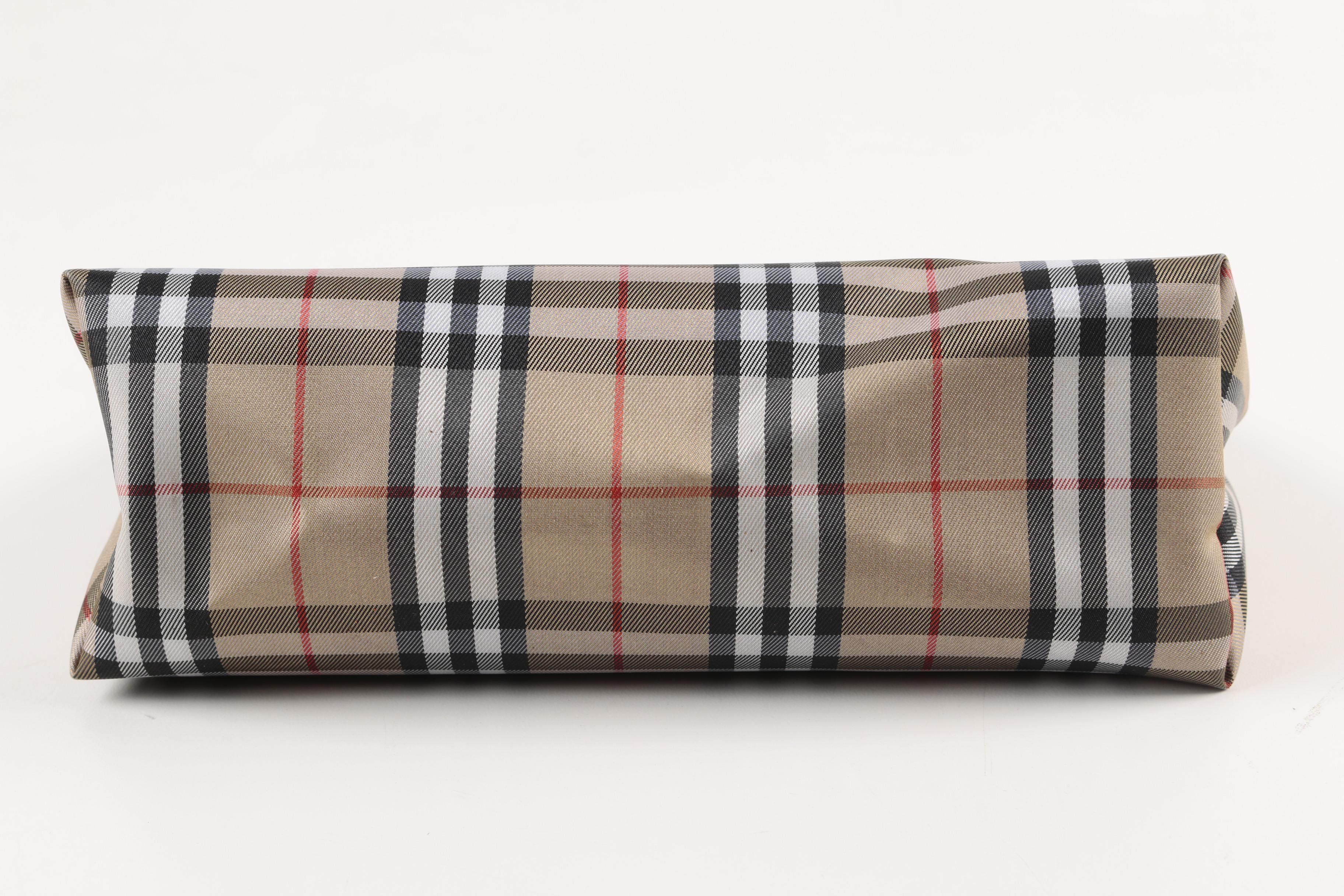 Burberry Check Zip Up Clutch